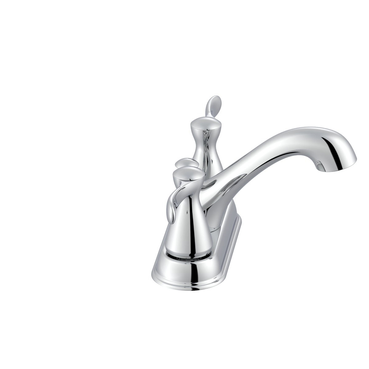 Home Impressions Traditional Polished Chrome 2-Handle Lever 4 In. Centerset Bathroom Faucet with Pop-Up