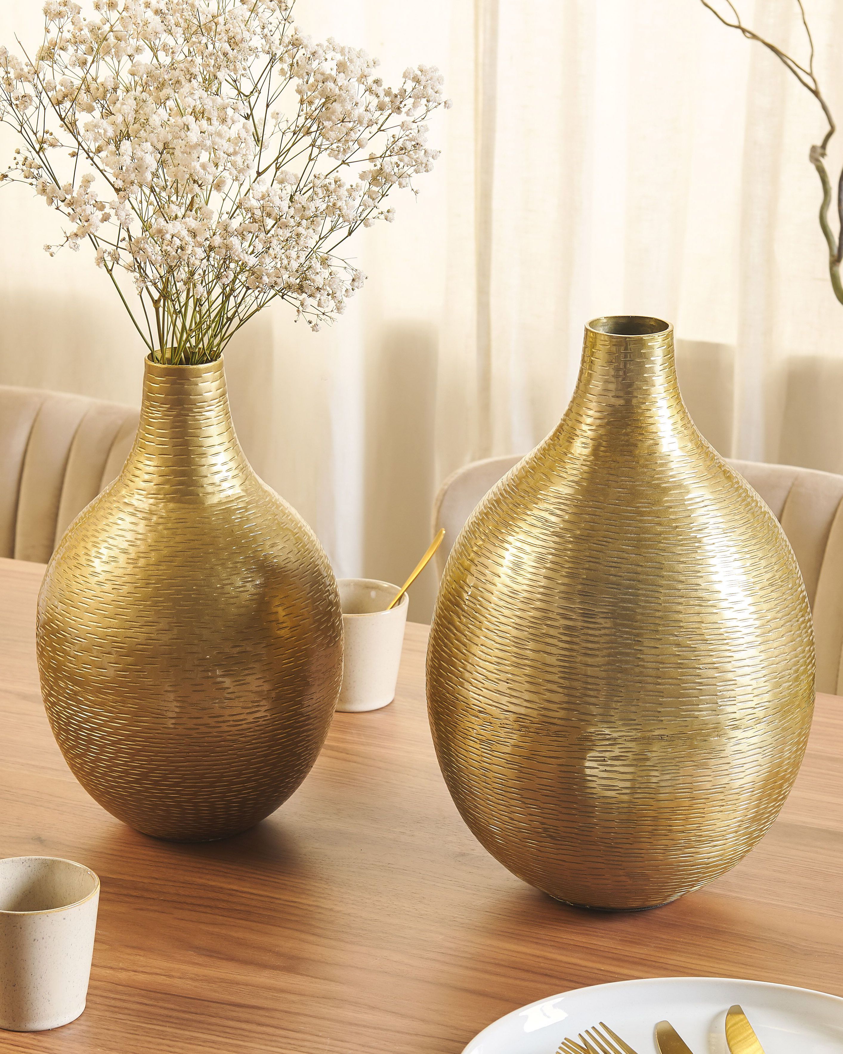 Flower Vase MOHENJO Metal 32/35 cm Gold