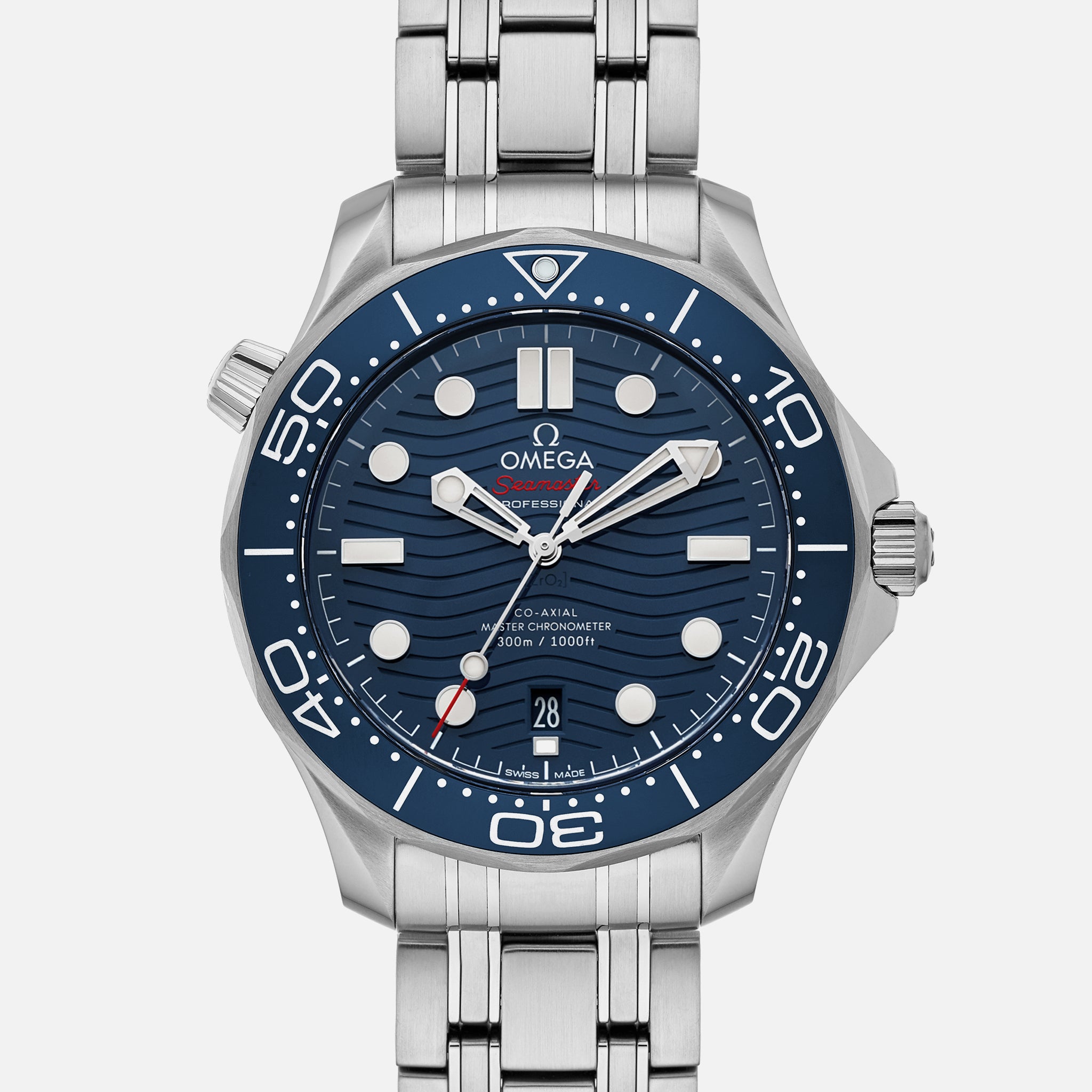 Seamaster Diver 300M Co-Axial Master Chronometer 42mm Blue Dial On Bracelet(1:1 replica) - Elite Watch Atelier