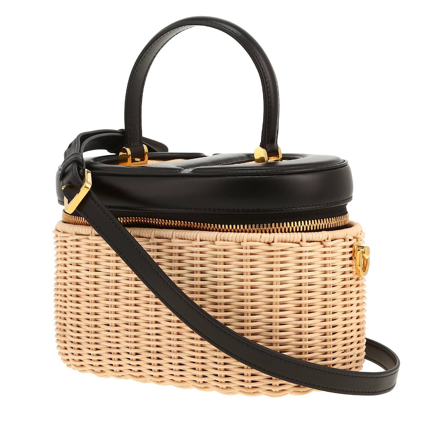 Dior Edition limitée shoulder bag wicker and black leather