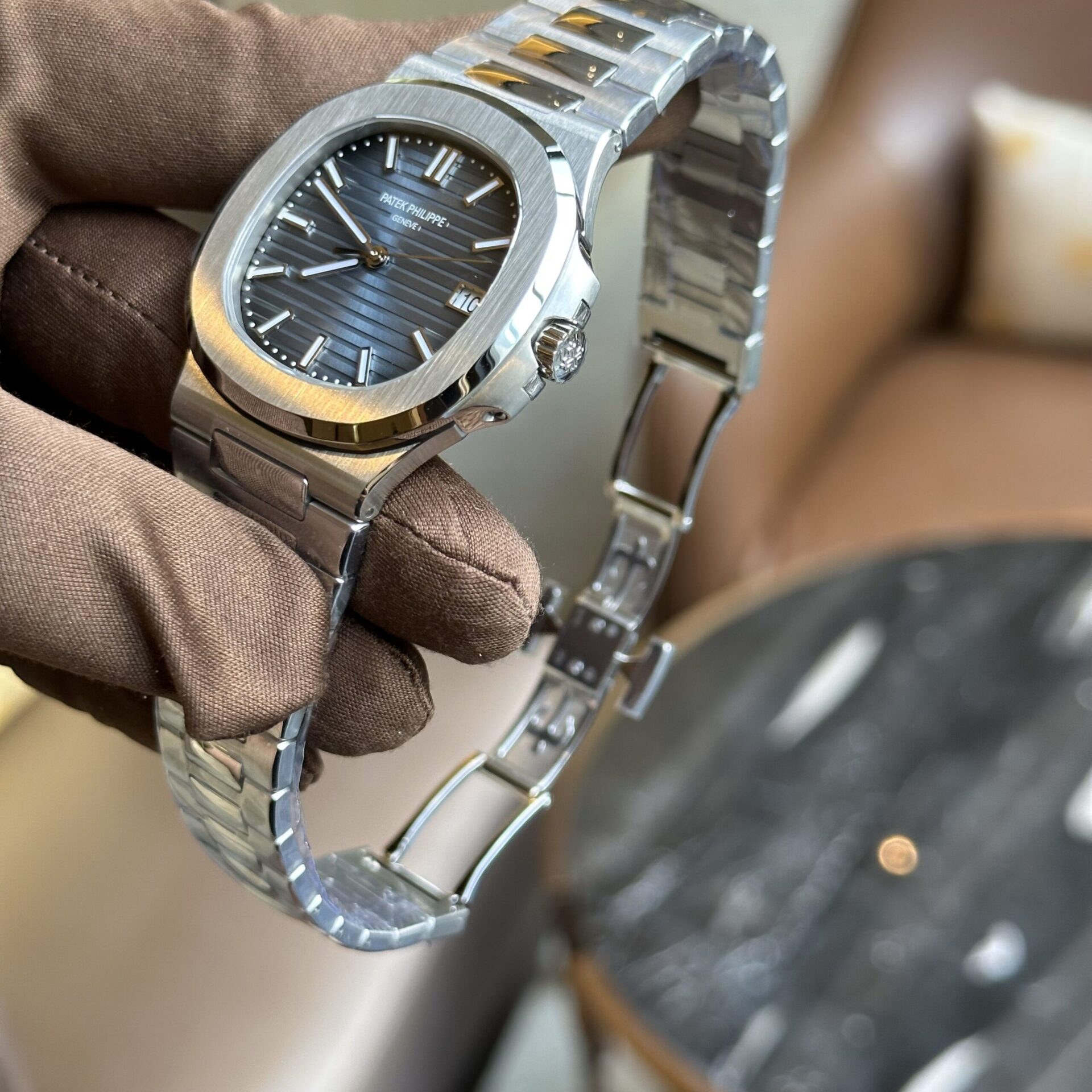 Patek Philippe Nautilus 5811 Replica 1:1 Watch Grey Dial 3K Factory 41mm - Top club