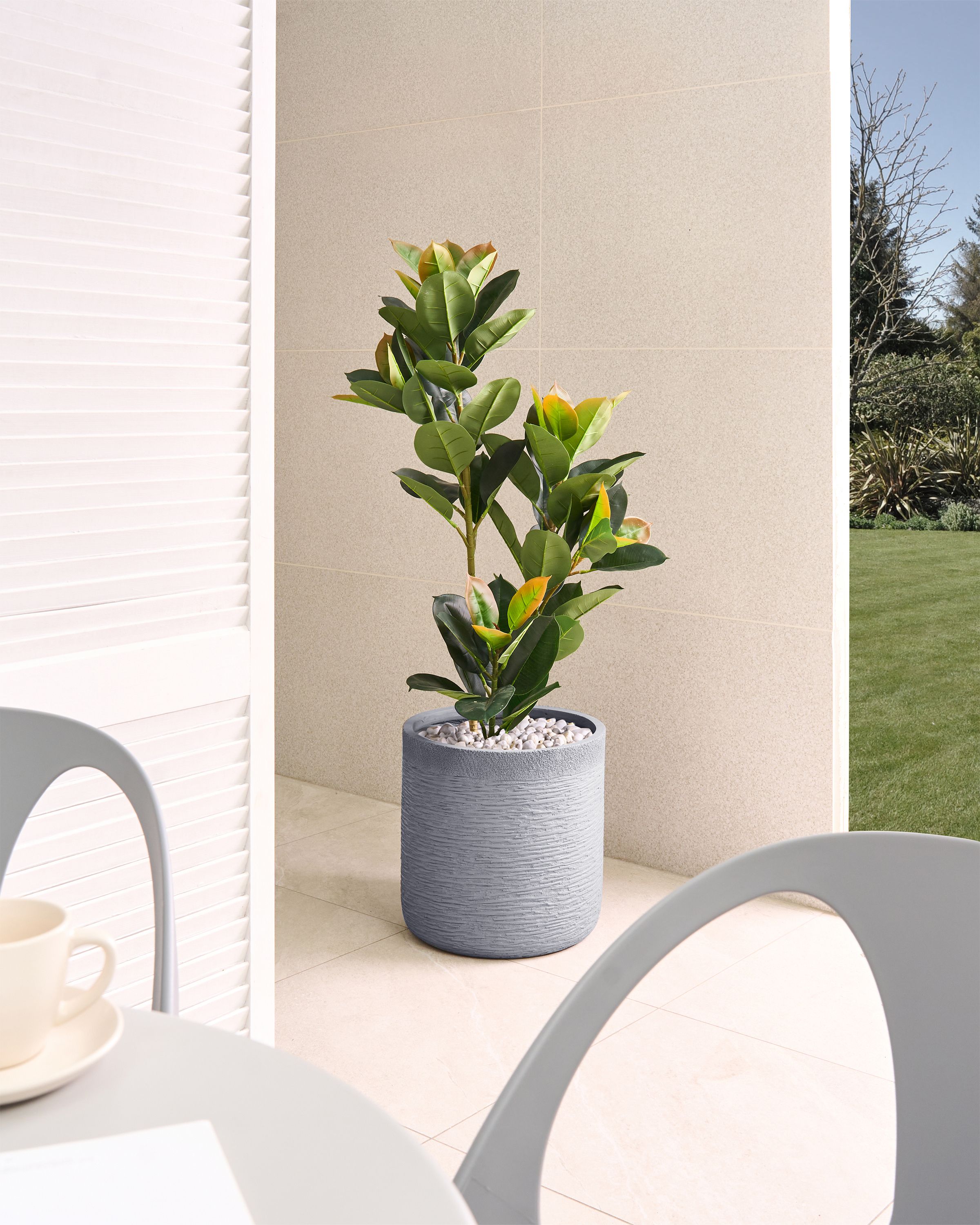 Plant Pot SAMOS 42 cm Grey
