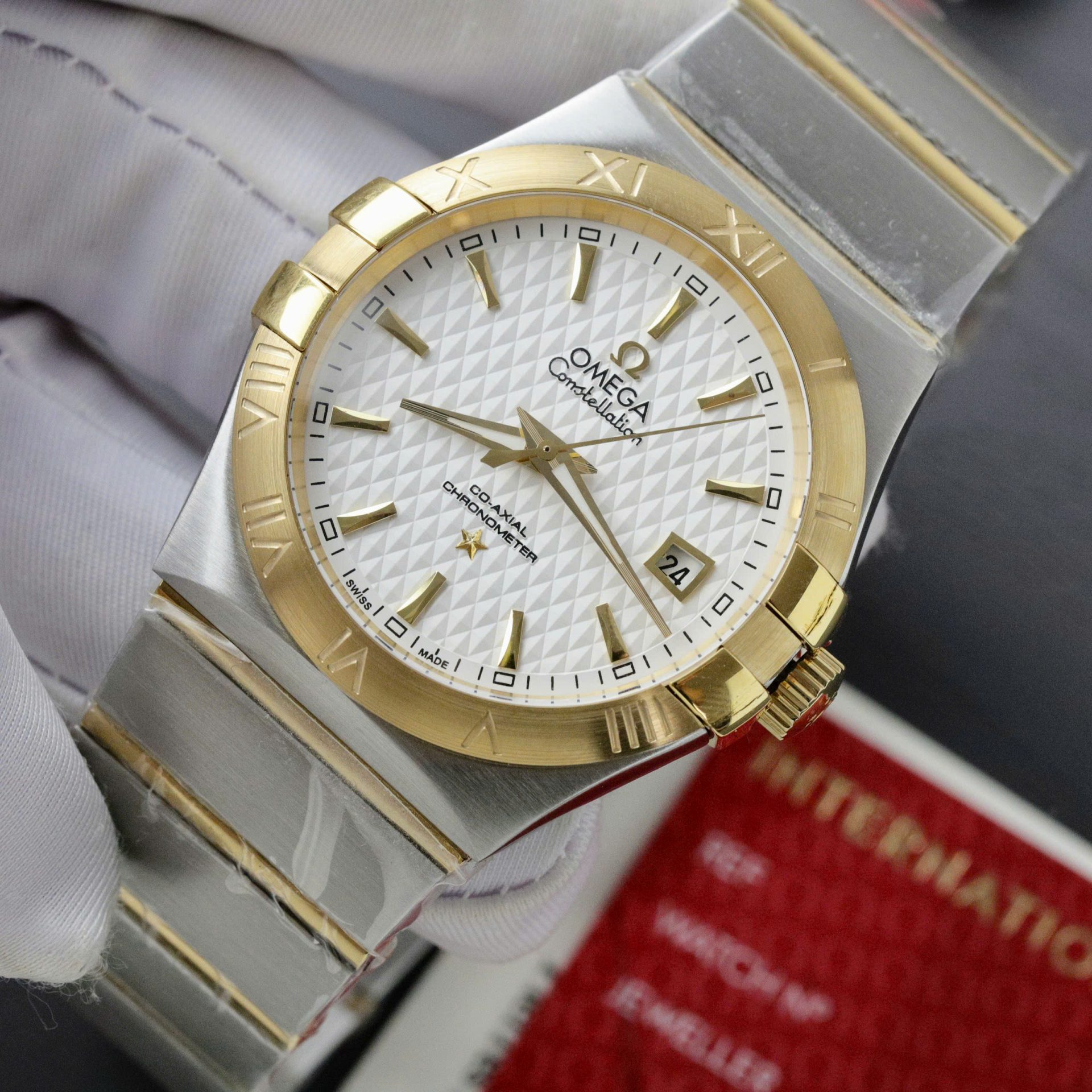 Omega Constellation Co-Axial Fake Watch Metal Wire 38mm - Elite Watch Atelier