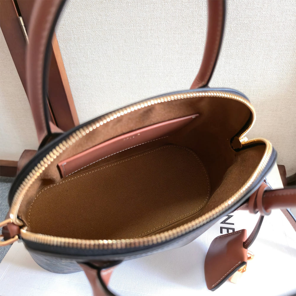 Celine TEEN HONORINE BAG IN Triomphe Canvas and Calfskin1:1High-quality replica