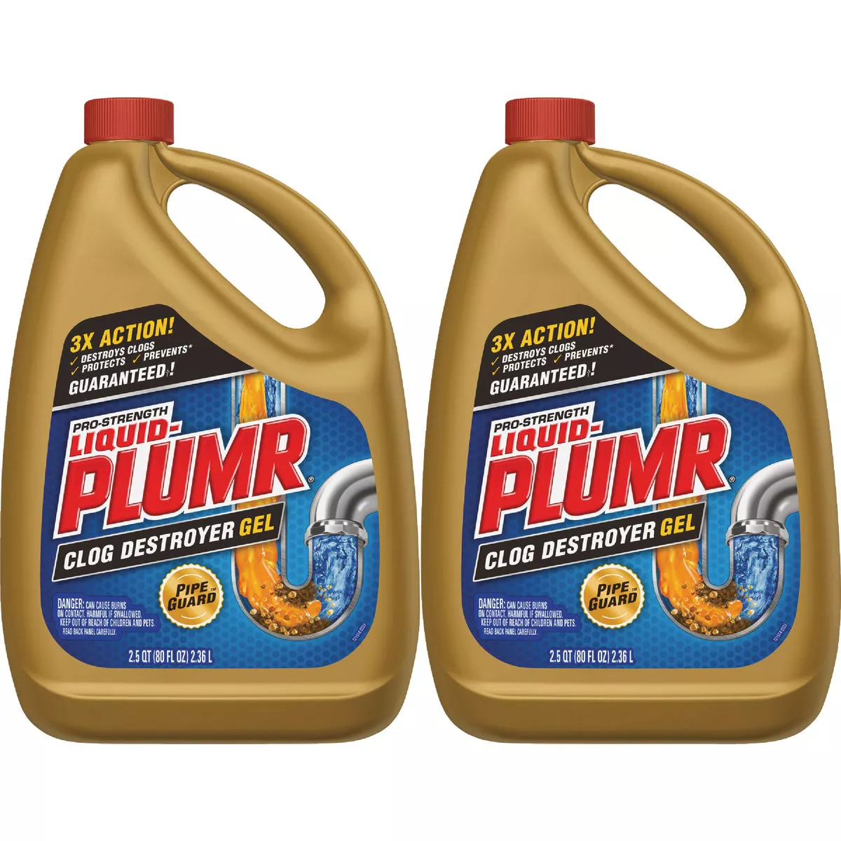 Liquid-Plumr 80 Oz. Pro-Strength Full Drain Clog Destroyer (2-Pack)
