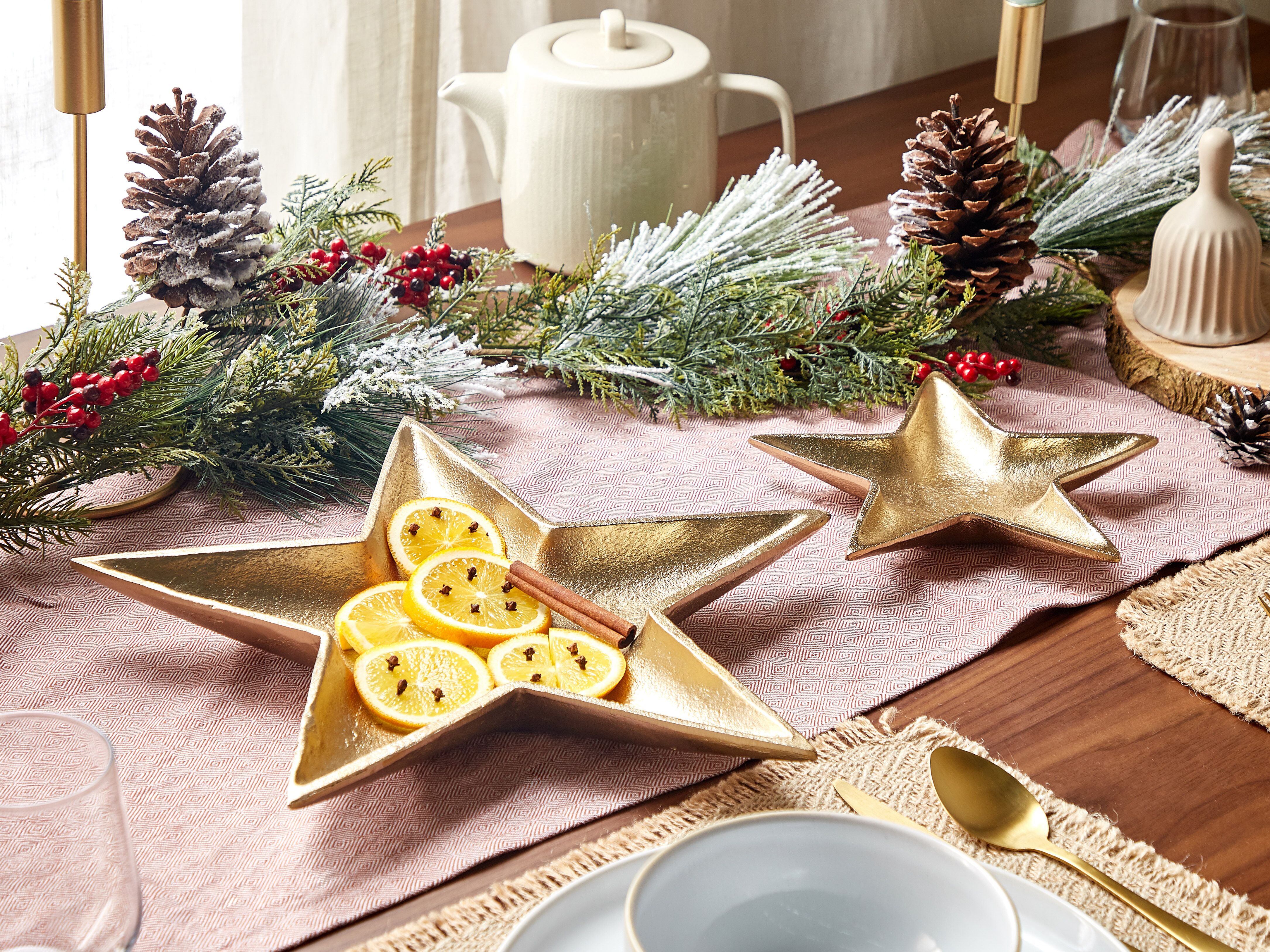 Set of 2 Trinket Dishes Star BANTEN Metal Gold