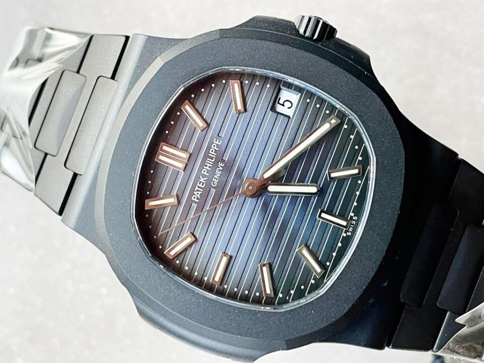 Replica PATEK PHILIPPE Nautilus 5711 ppf 1:1 Best Edition Black Dial on Black Bracelet A324 V2 - Top club