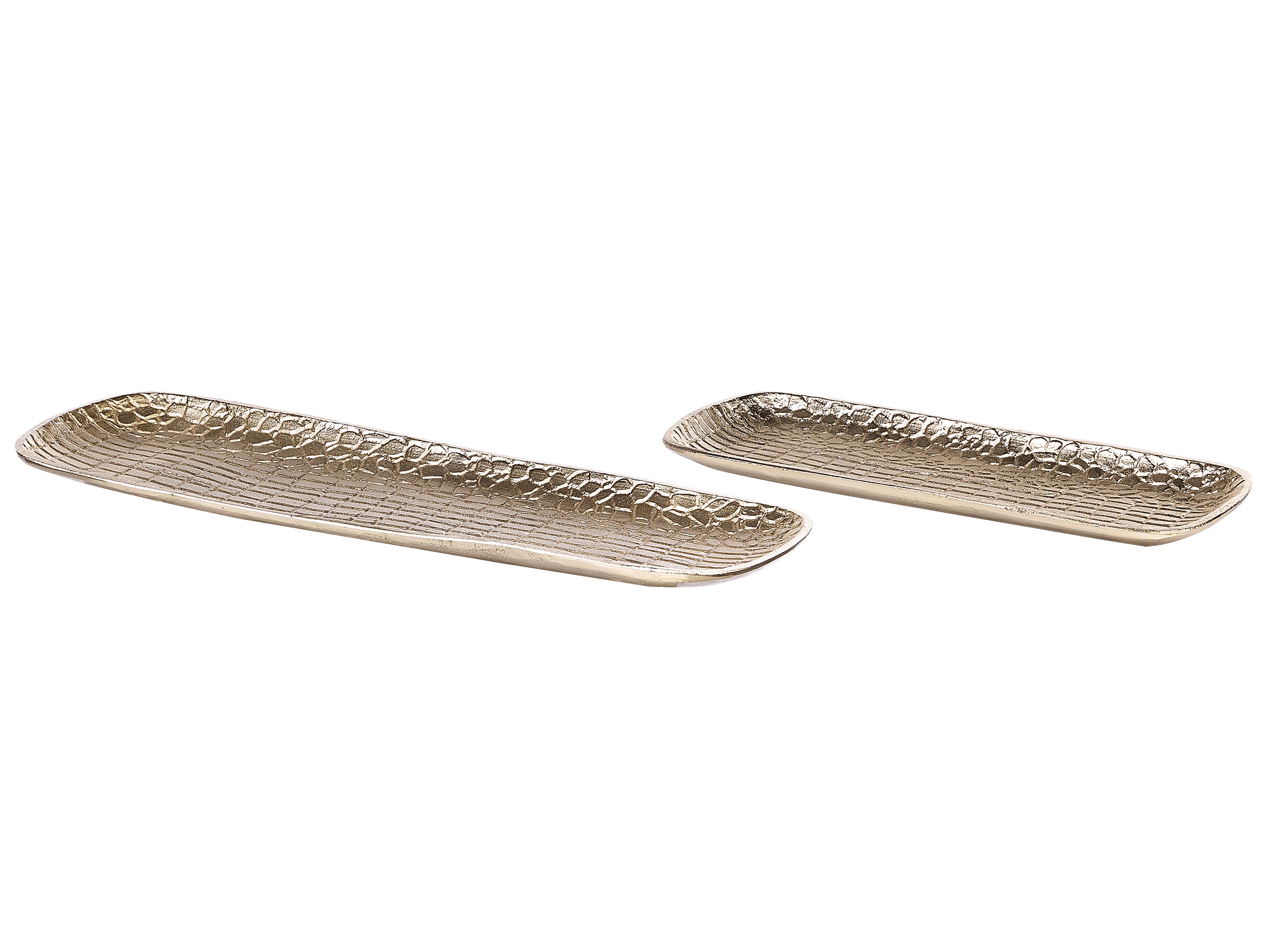 Set of 2 Trinket Dishes BRANTAS Metal Gold