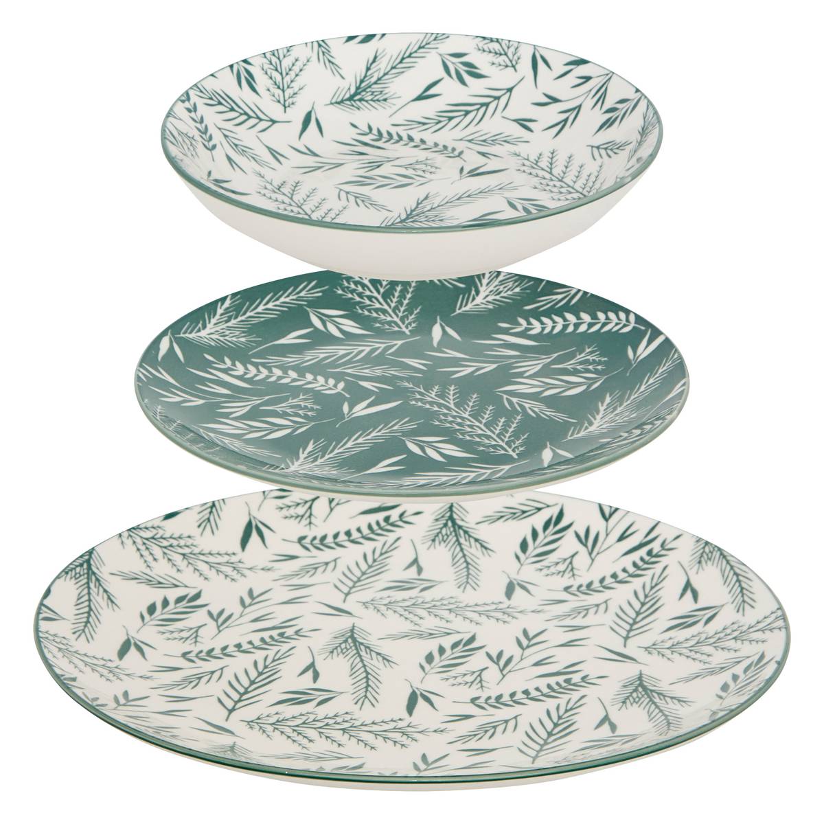 Dinner service"Agathe" Porcelain, 12 pieces, Green