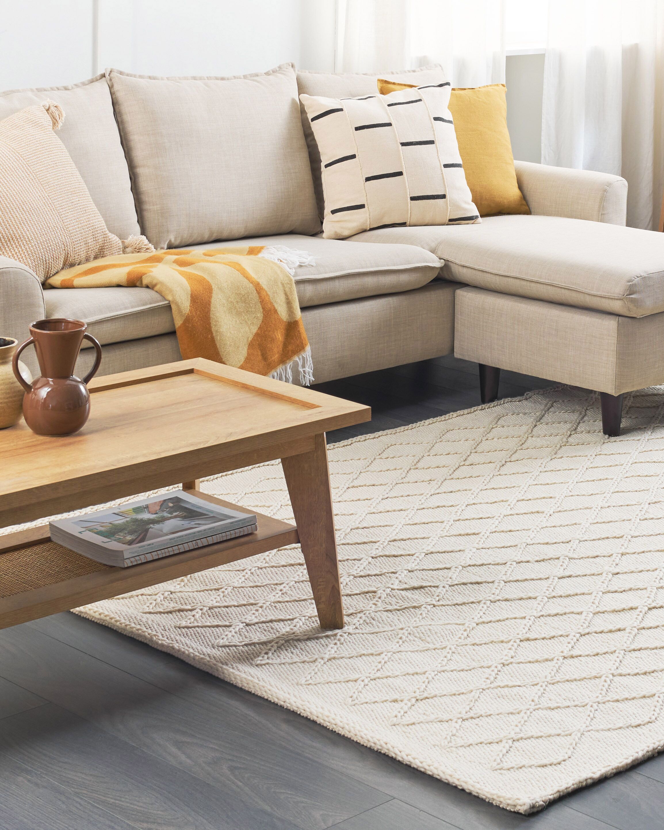 Rug ERZIN Off-White 160 x 230 cm