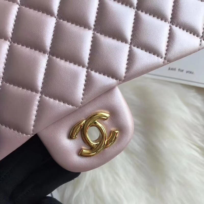 Replica Chanel 1112 Pink Gold Medium Size 2.55 Lambskin Leather Flap Bag1:1High-quality replica