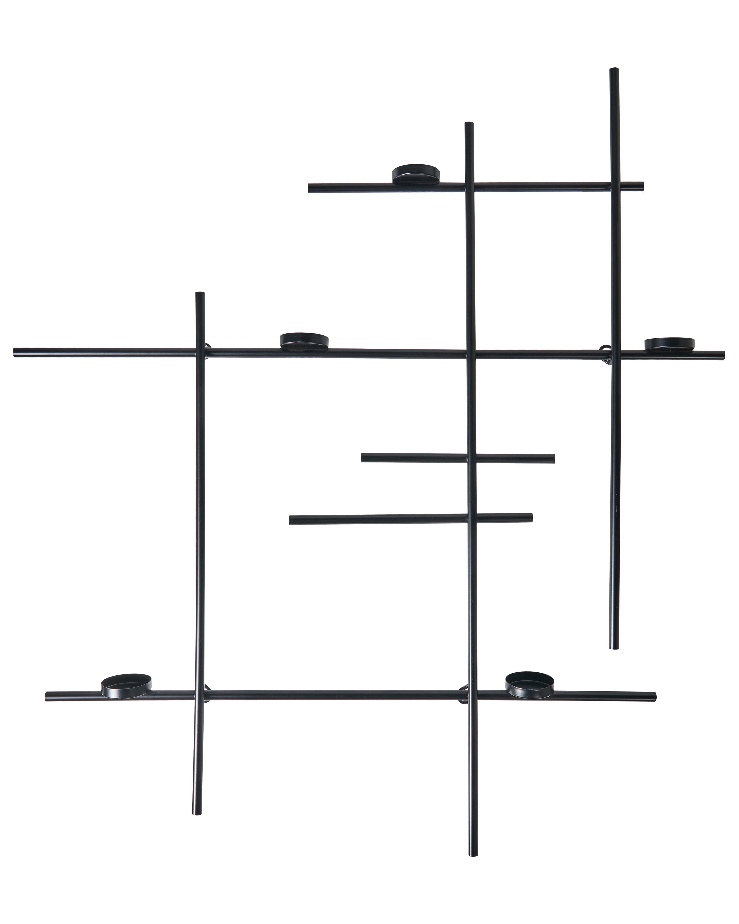 Wall Candle Holder PORTO 74 cm Black