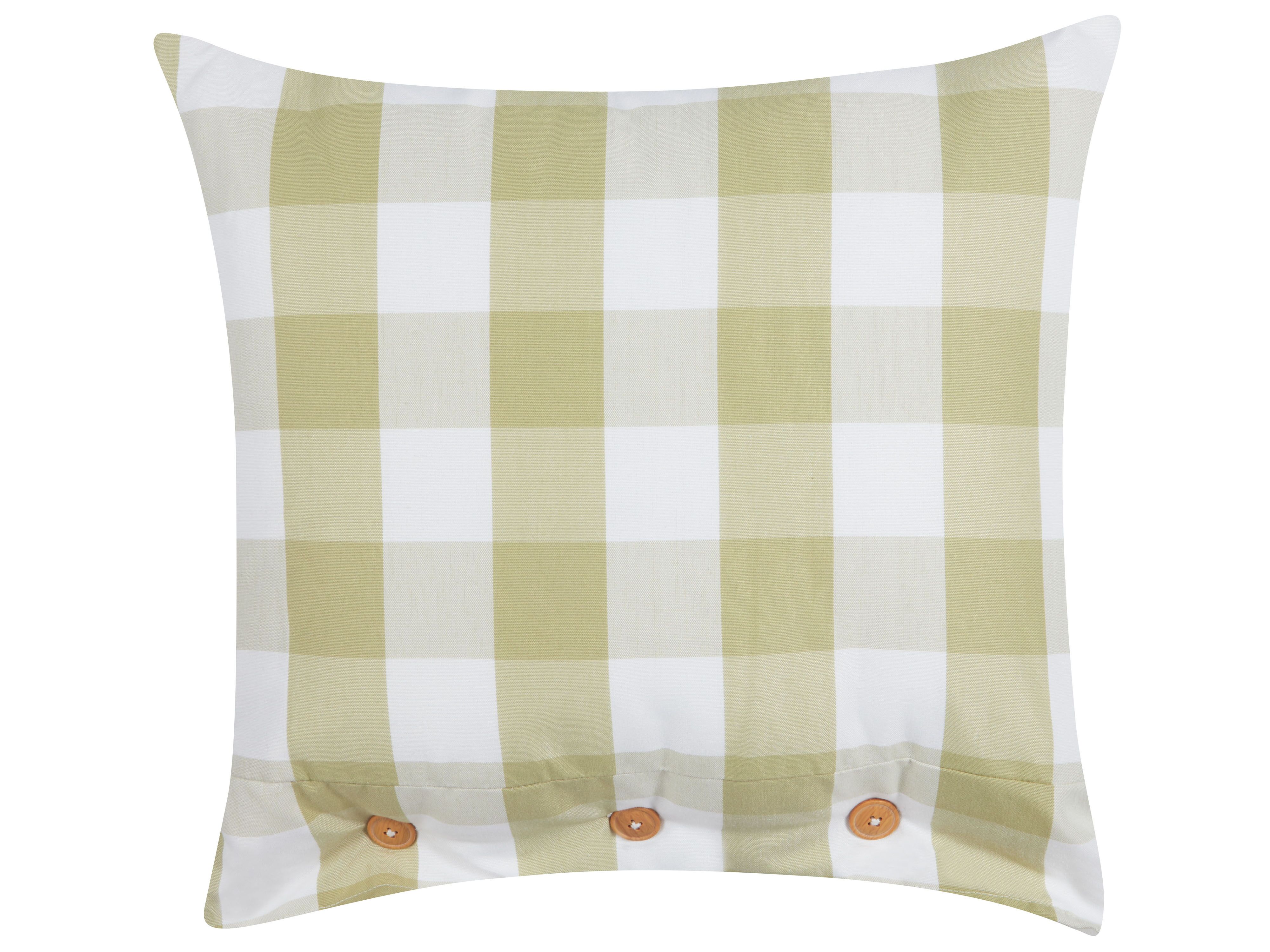 Throw Cushion TAMNINE 45 x 45 cm Light Green Checked