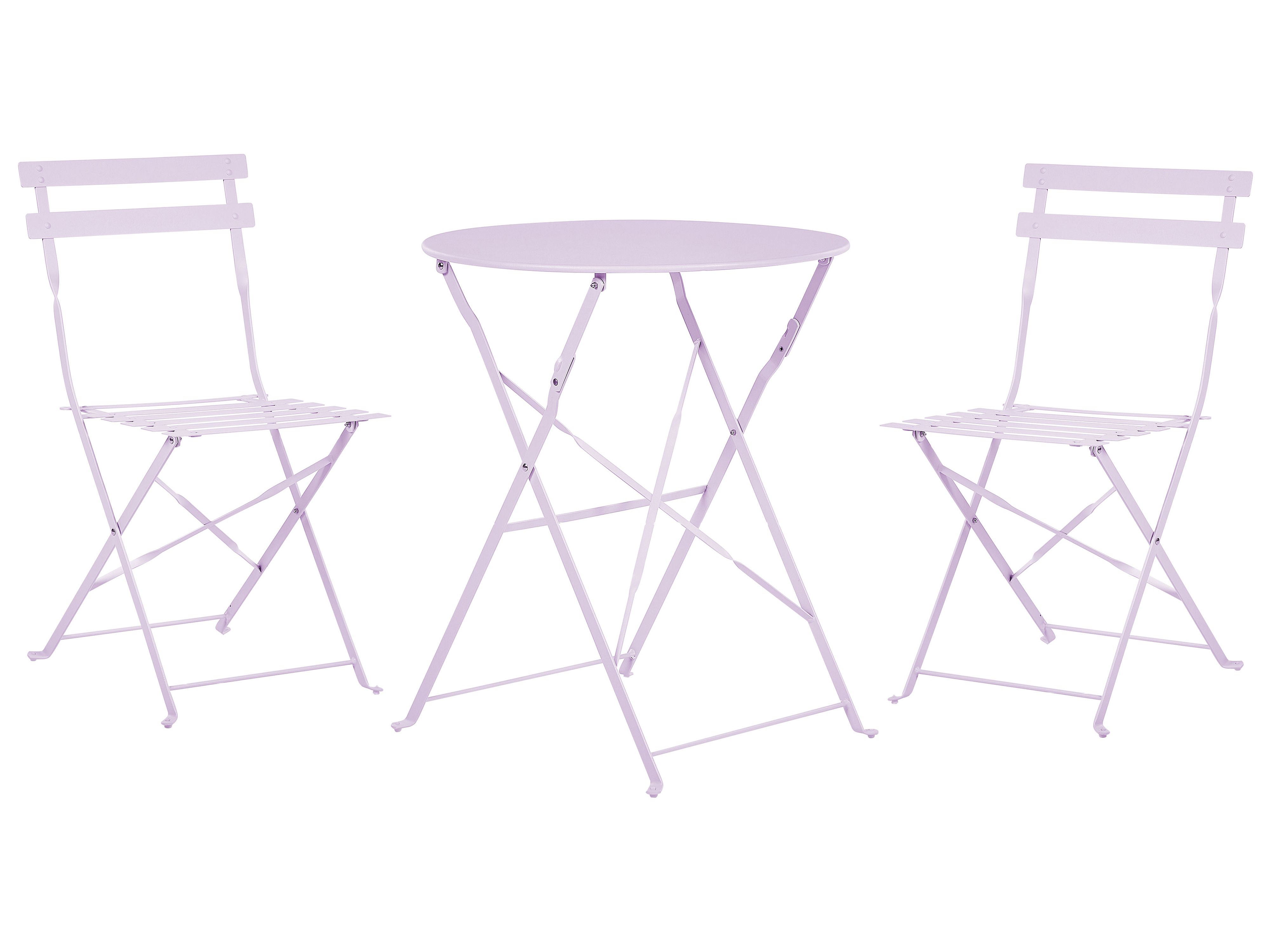 Bistro Set Folding FIORI Metal Violet
