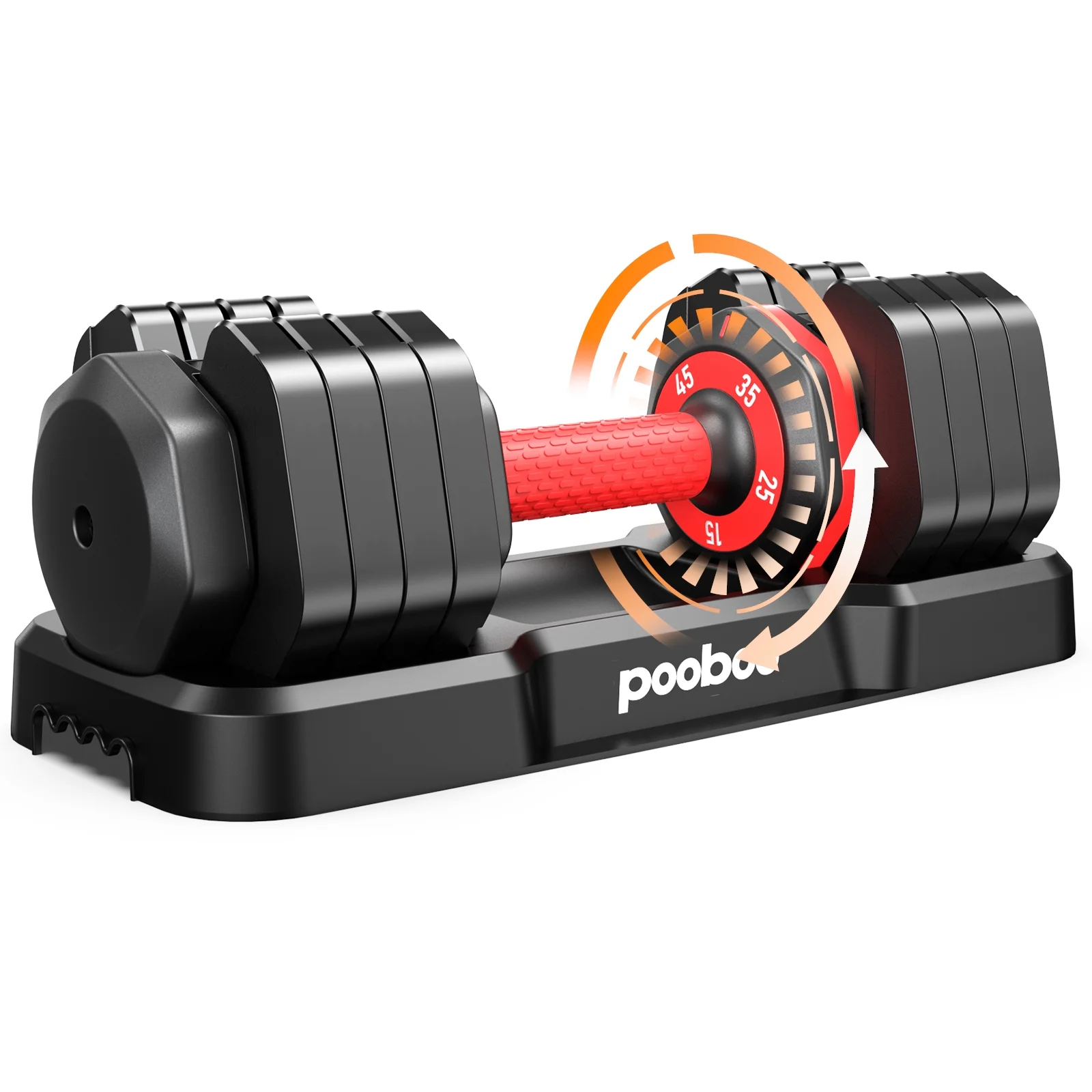 (1 Pair) LNOW 50lbs Quick Select Adjustable Dumbbells for Home Gym 5 in 1 Free Weights 5/10/15/20/25lb/50lb Dumbbell with Anti-Slip Handle, Suitable for Home Gym Exercise Equipment - Image 24