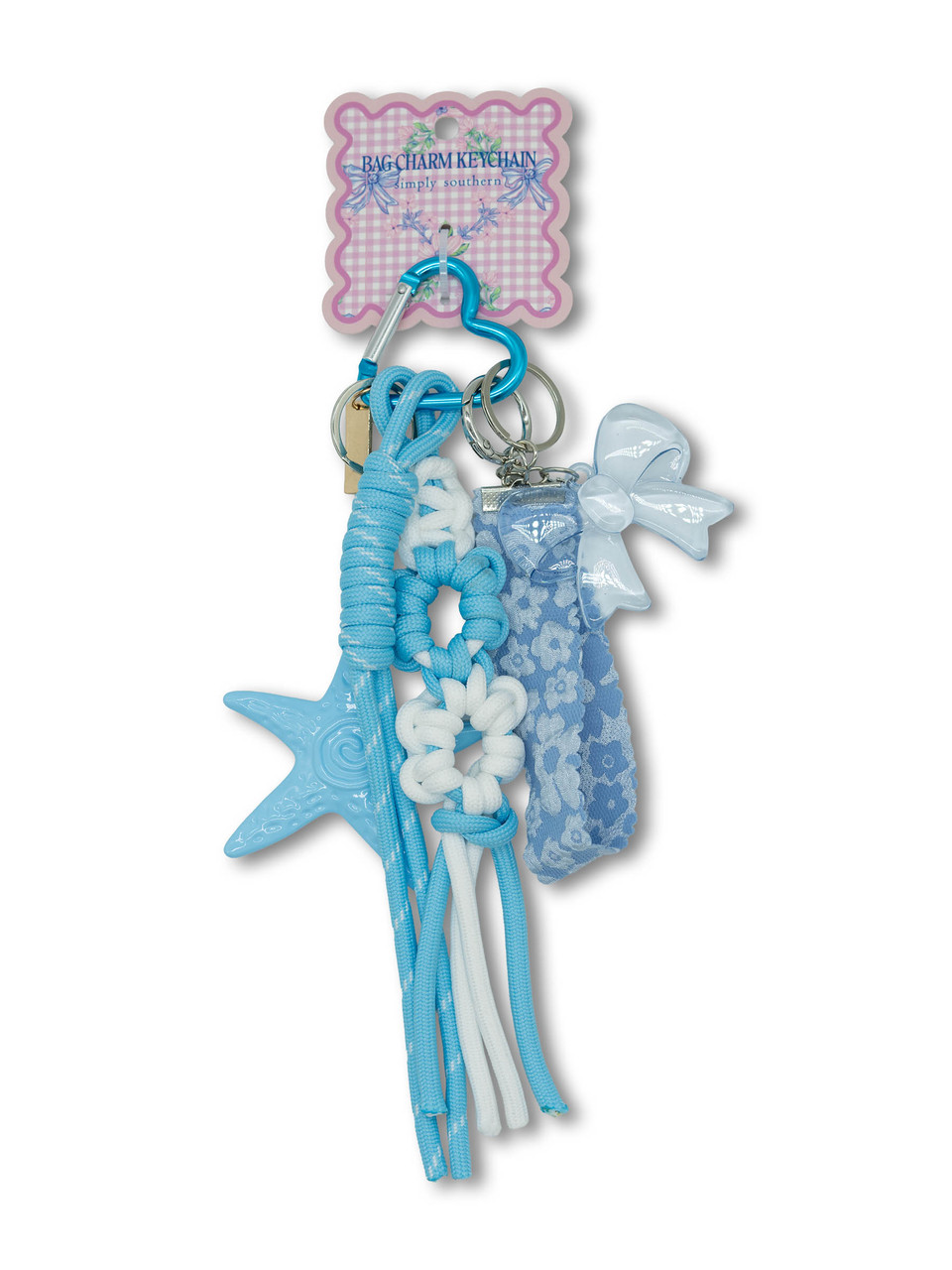 0126-BAG-CHARM-SUMMER-STARBLU - Simply Southern Outlet