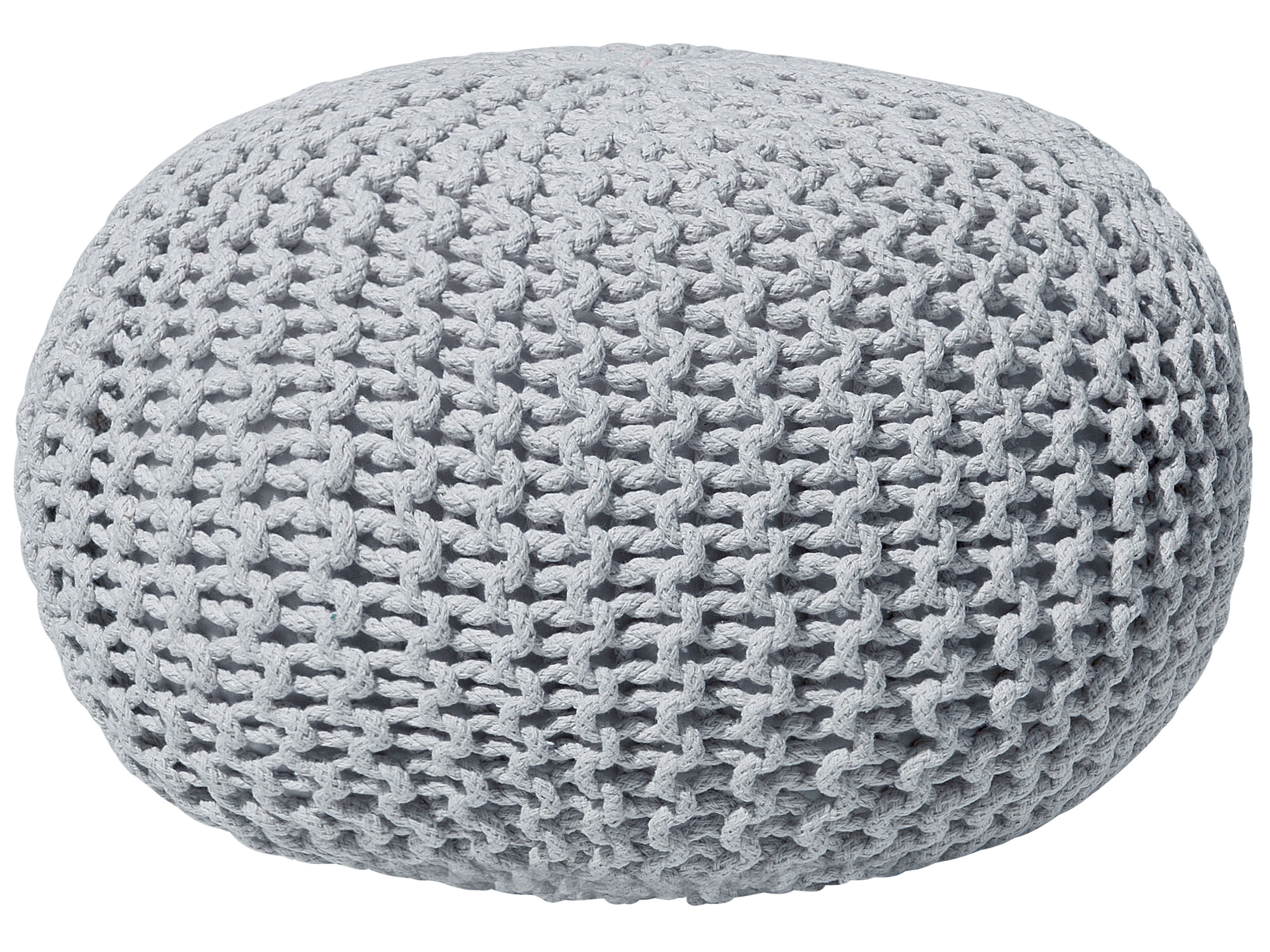 Pouffe CONRAD Cotton Light Grey