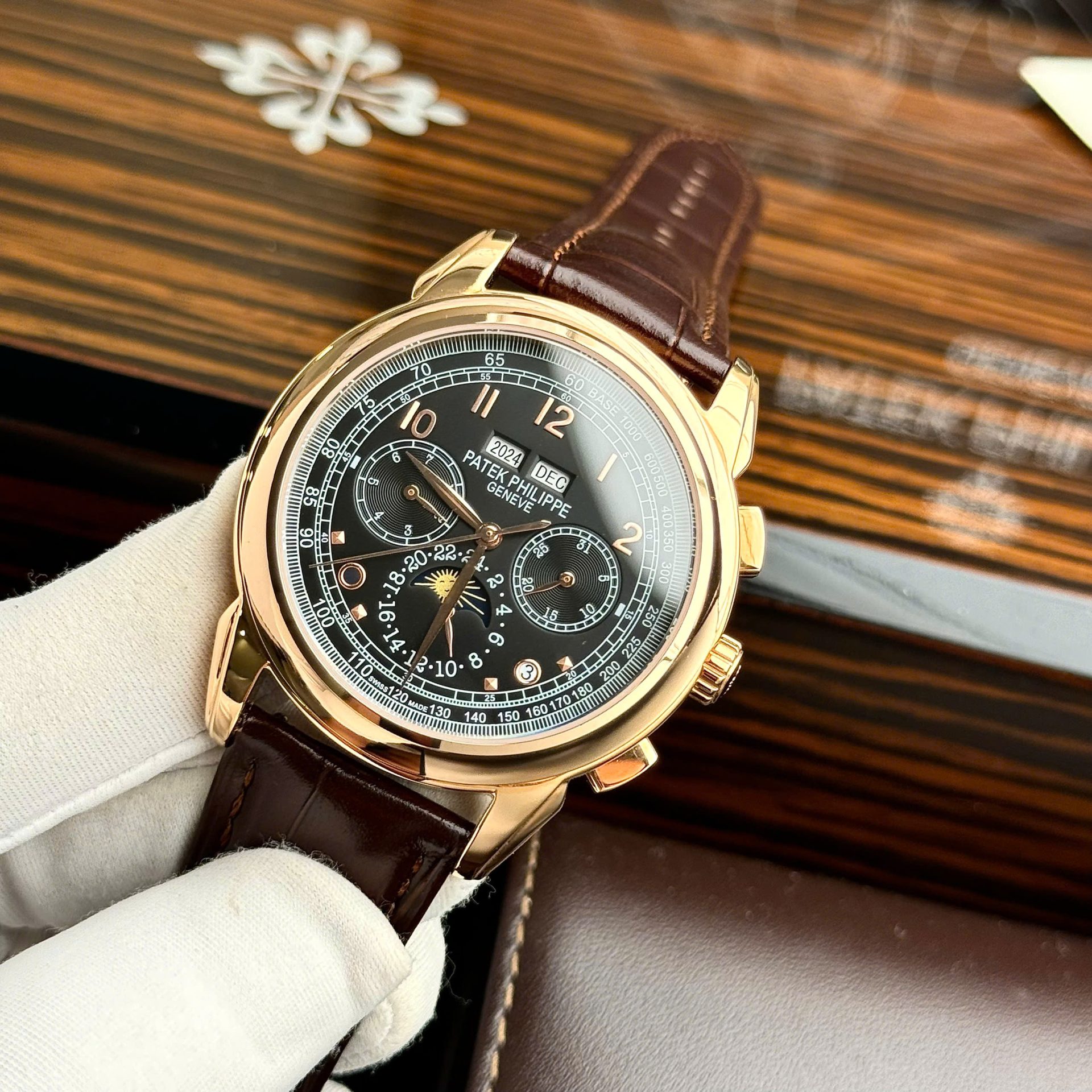 Patek Philippe Perpetal Calendar 5270 Fake 11 Watch Leather Strap 41mm - Top club