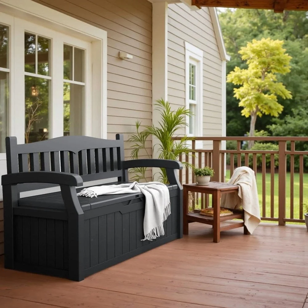 Devoko 82 Gallon Outdoor Storage Bench And Deck Box - Image 4 Devoko 82 Gallon Outdoor Storage Bench And Deck Box - Image 4
