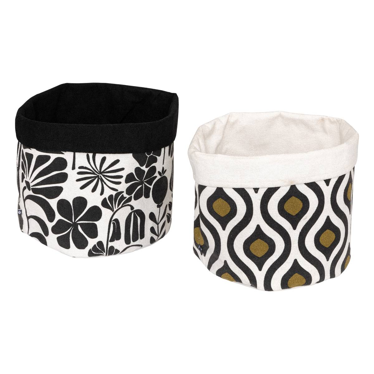 2 baskets "Twis" Multicolored, H.27/28 cm