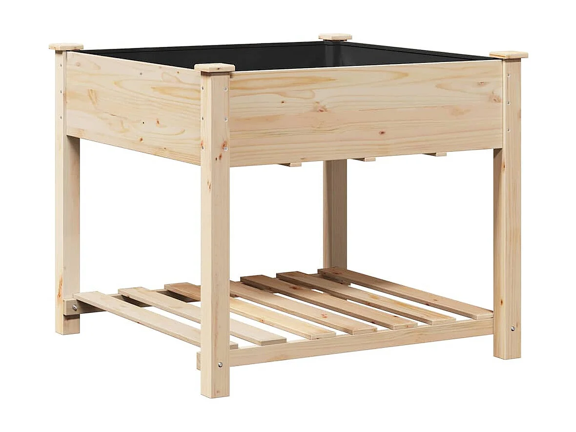 Cache-pot de jardin | Jardinière avec étagère Beige 90 x 90 x 76.5 cm