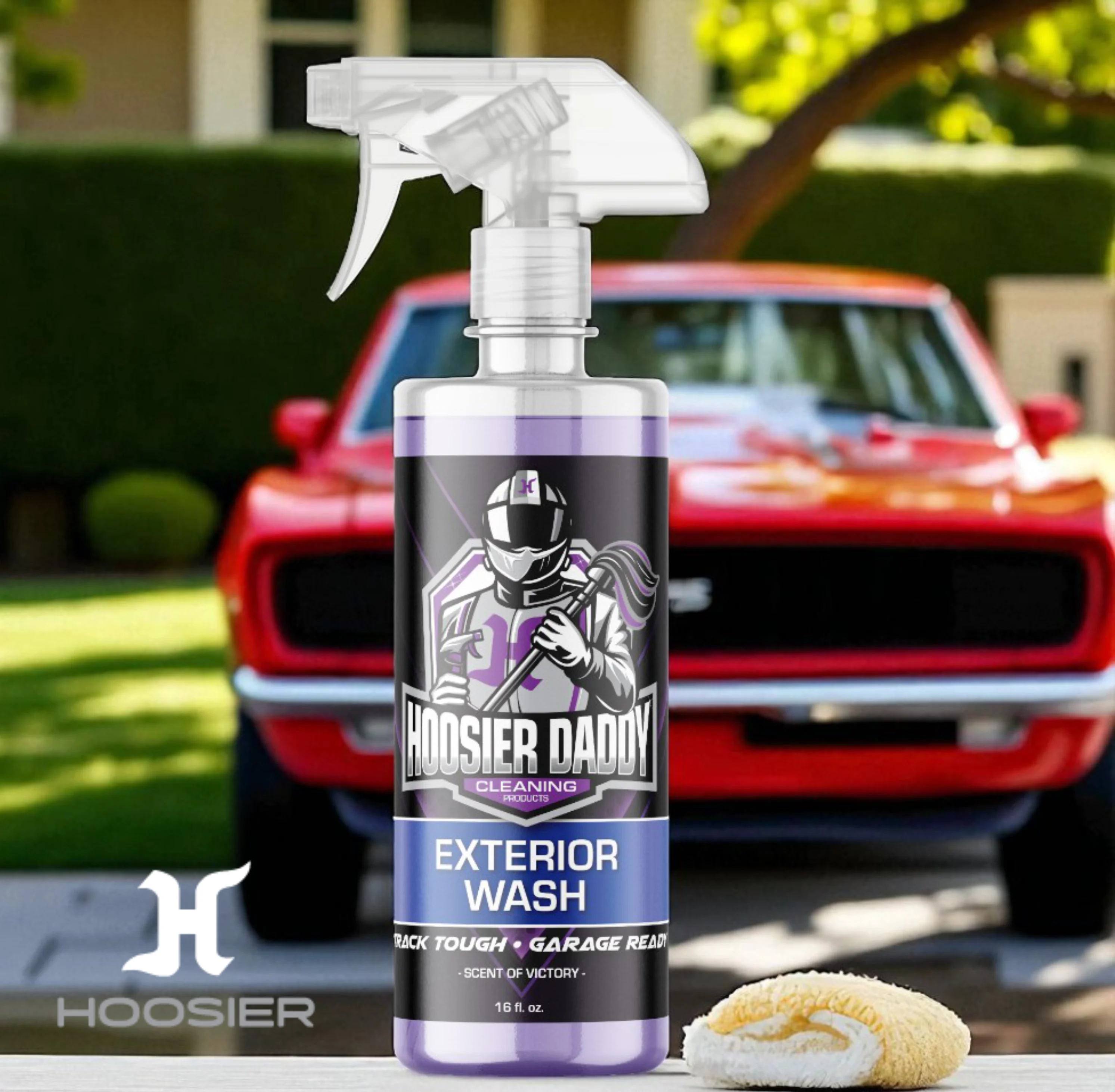 Hoosier Daddy 16oz Car Exterior Cleaner Concentrate - Removes Dirt, Bugs, & Road Grime - Safe for Paint, Glass, & Chrome - Dilutes for Multiple Uses(10-Pack)
