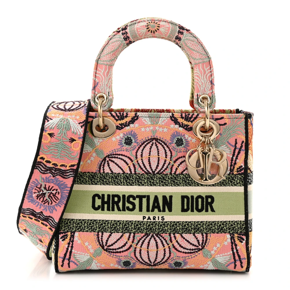 Shop Mirror-Quality Dior Lady D-Lite Gold Hardware Replica Handbag