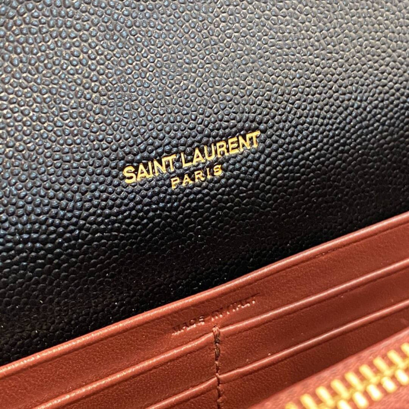 Replica Ysl Saint Laurent Cassandra Wallet On Chain In Grain Leather 5823341:1High-quality replica