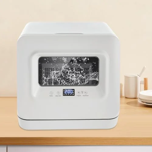 120V Countertop Dishwasher Portable Dishwasher 360 Degree Auto Spray Type Comfee Countertop Dishwasher 785W Air-Cooled Drying Portable 3-in-1 Countertop Dishwasher Mini Washing Mac