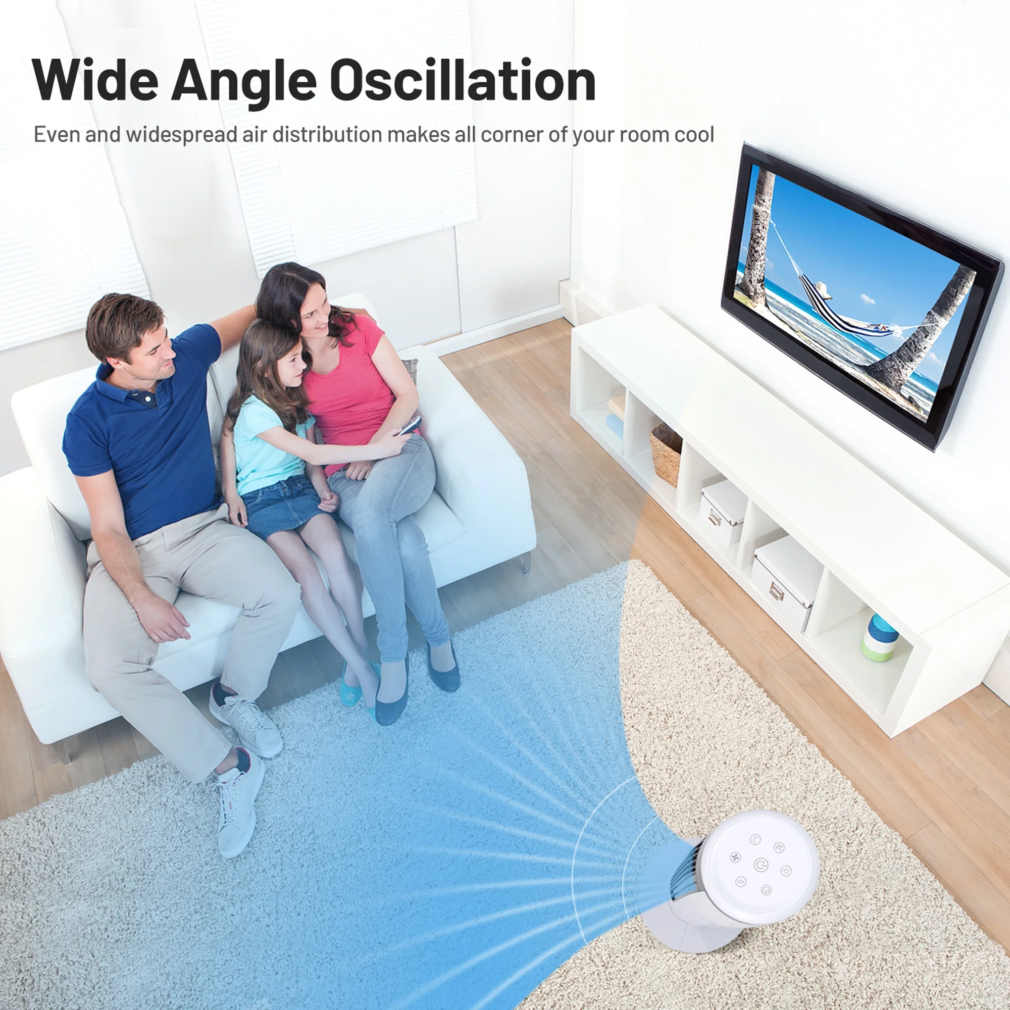 Gymax 41'' Tower Fan 3 in 1 Evaporative Air Cooler Humidifier w/ Remote Control - Image 5