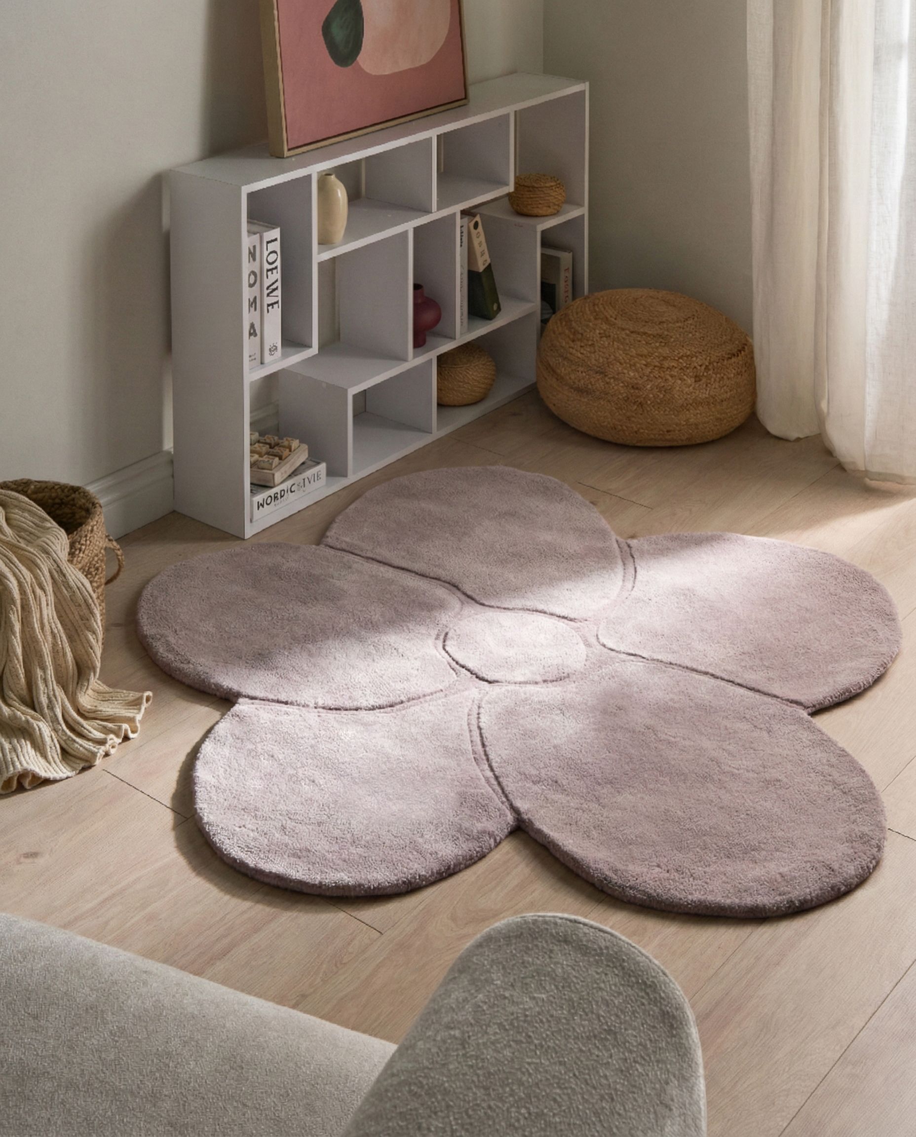 Rug KOKKINI Violet ø 140 cm Wool