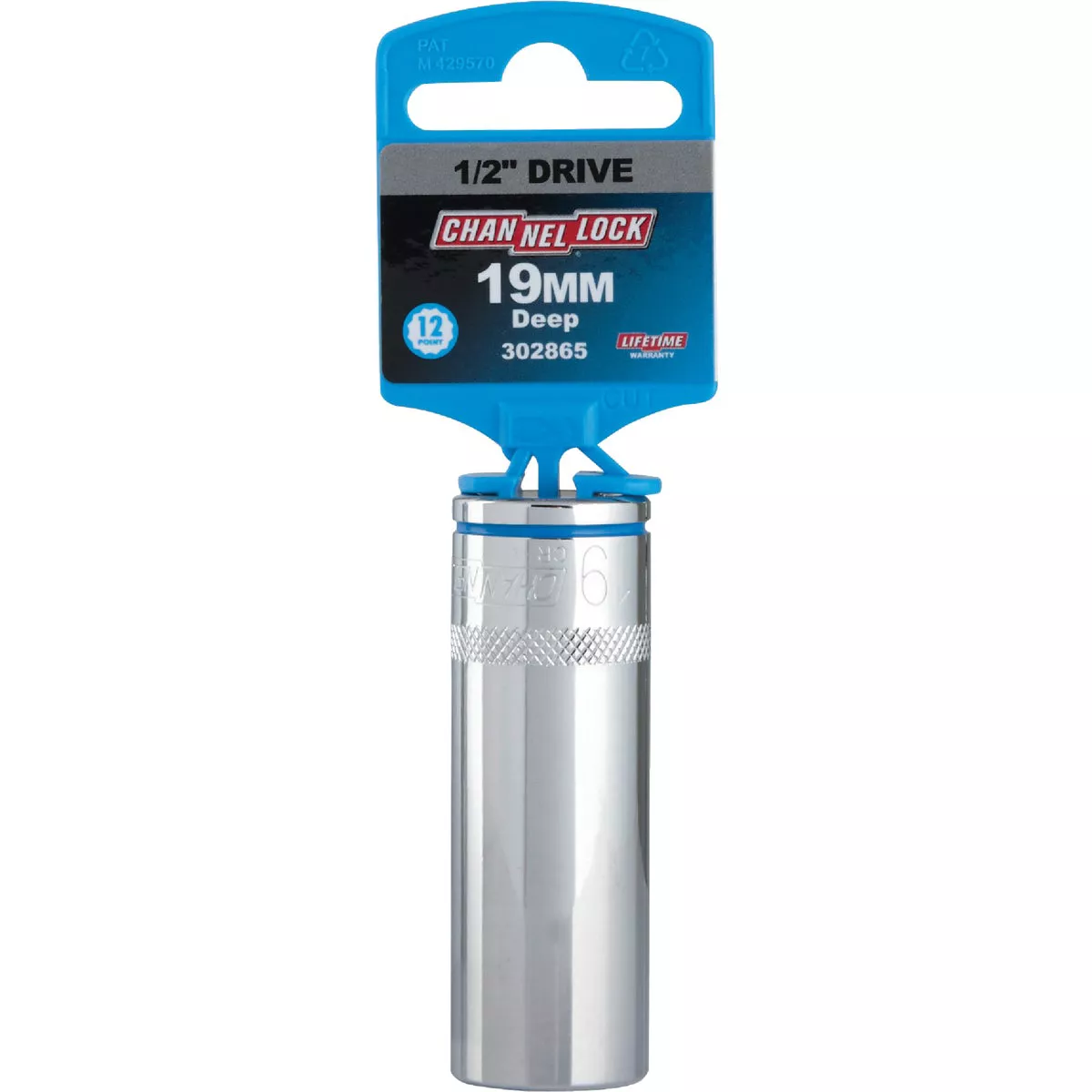 Channellock 1/2 In. Drive 19 mm 12-Point Deep Metric Socket