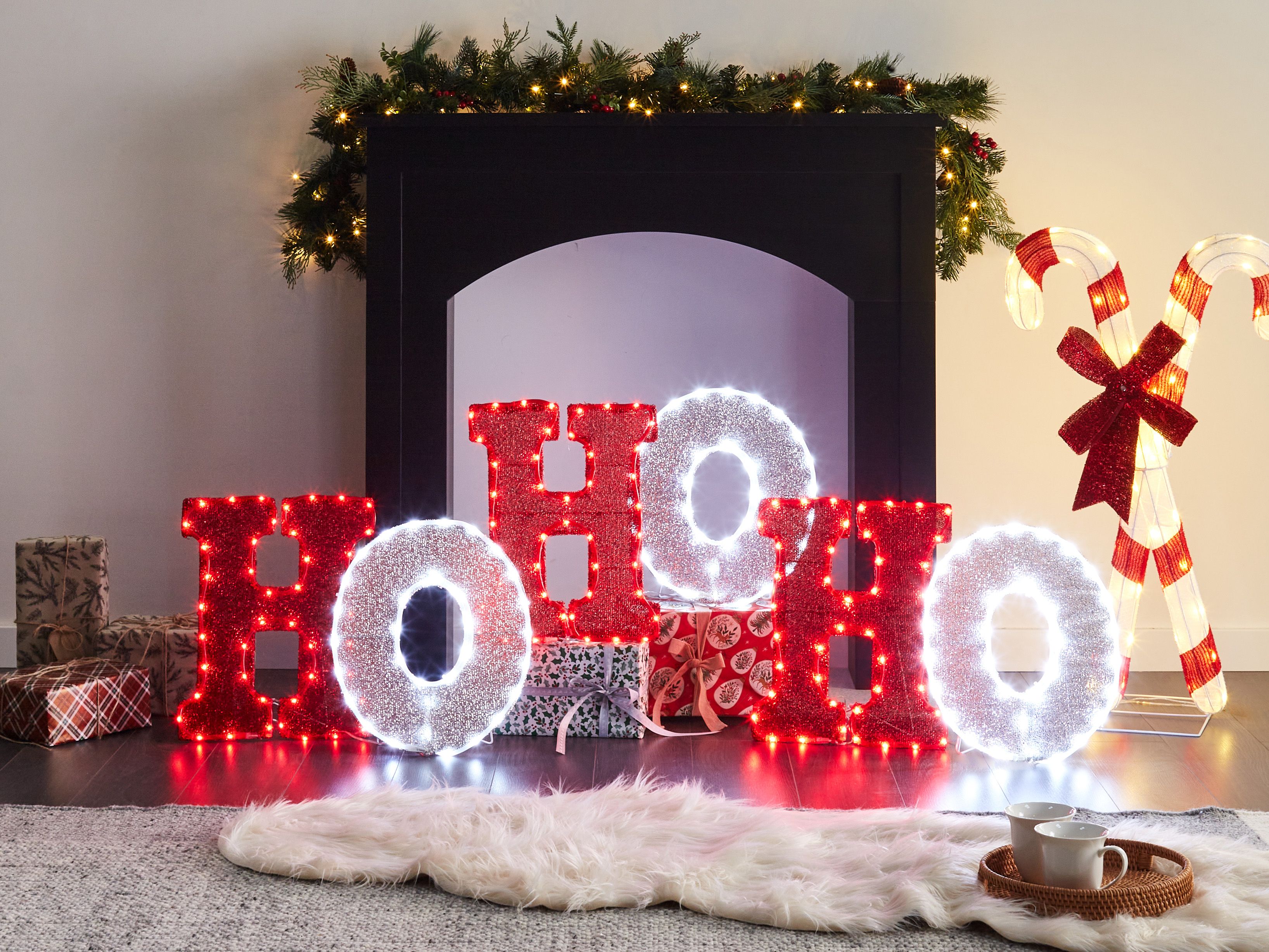 Outdoor Decoration LED GRENVIK 40 cm White Red