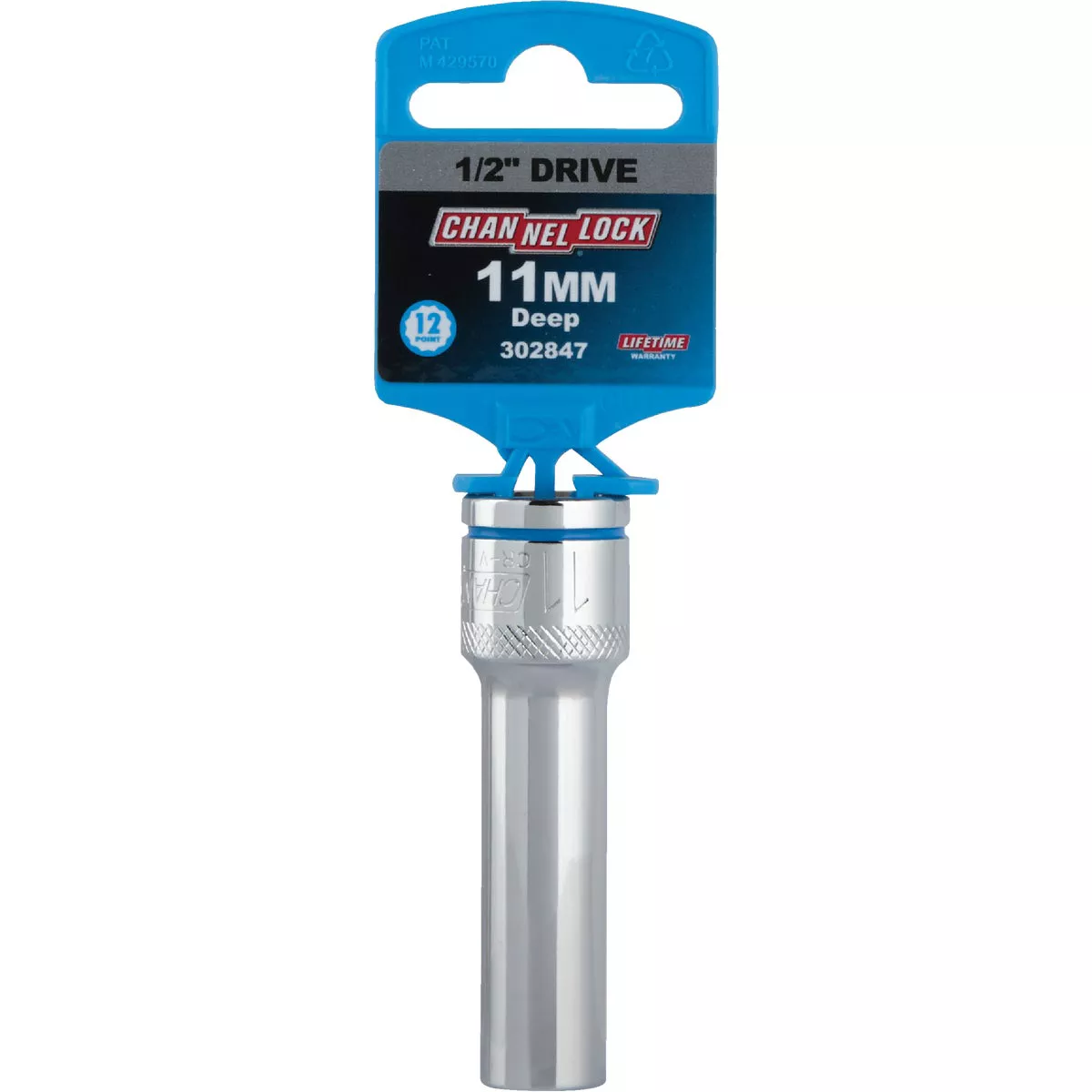 Channellock 1/2 In. Drive 11 mm 12-Point Deep Metric Socket