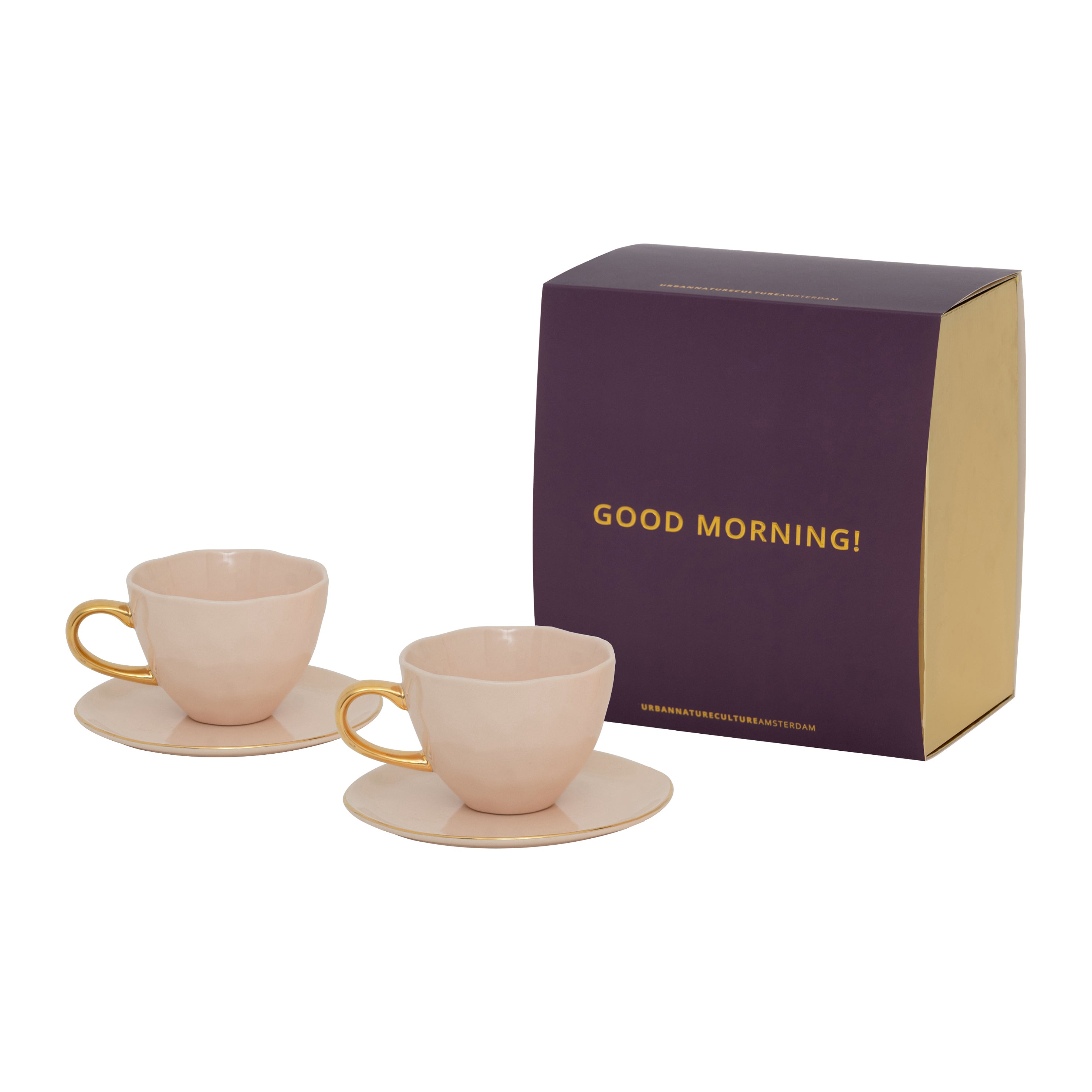Urban Nature Culture Good Morning Kop Cappuccino/Thee en Bord Oudroze
