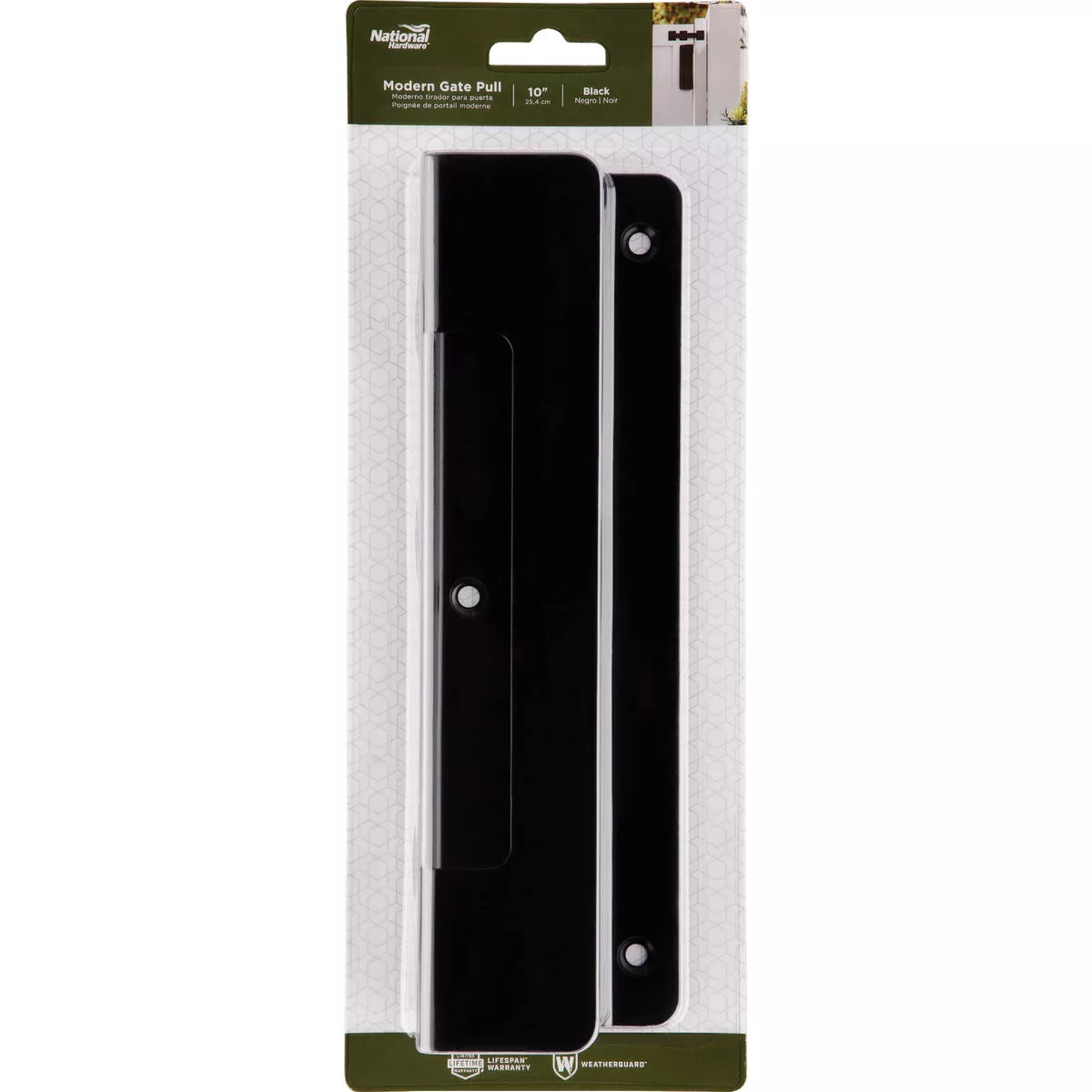 National Hardware 10 In. Black Ultra Modern Gate Pull