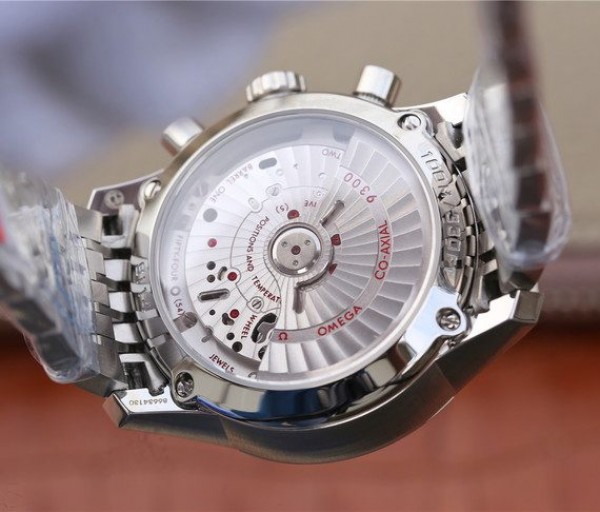 Replica Omega OMF De Ville Chronograph 42mm Black Dial SS Bracelet A9300 - Top club