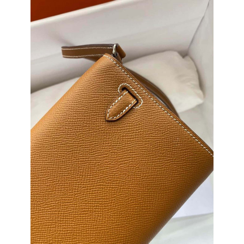Replica Hermes Kelly Wallet To Go Woc 499041 Brown1:1High-quality replica