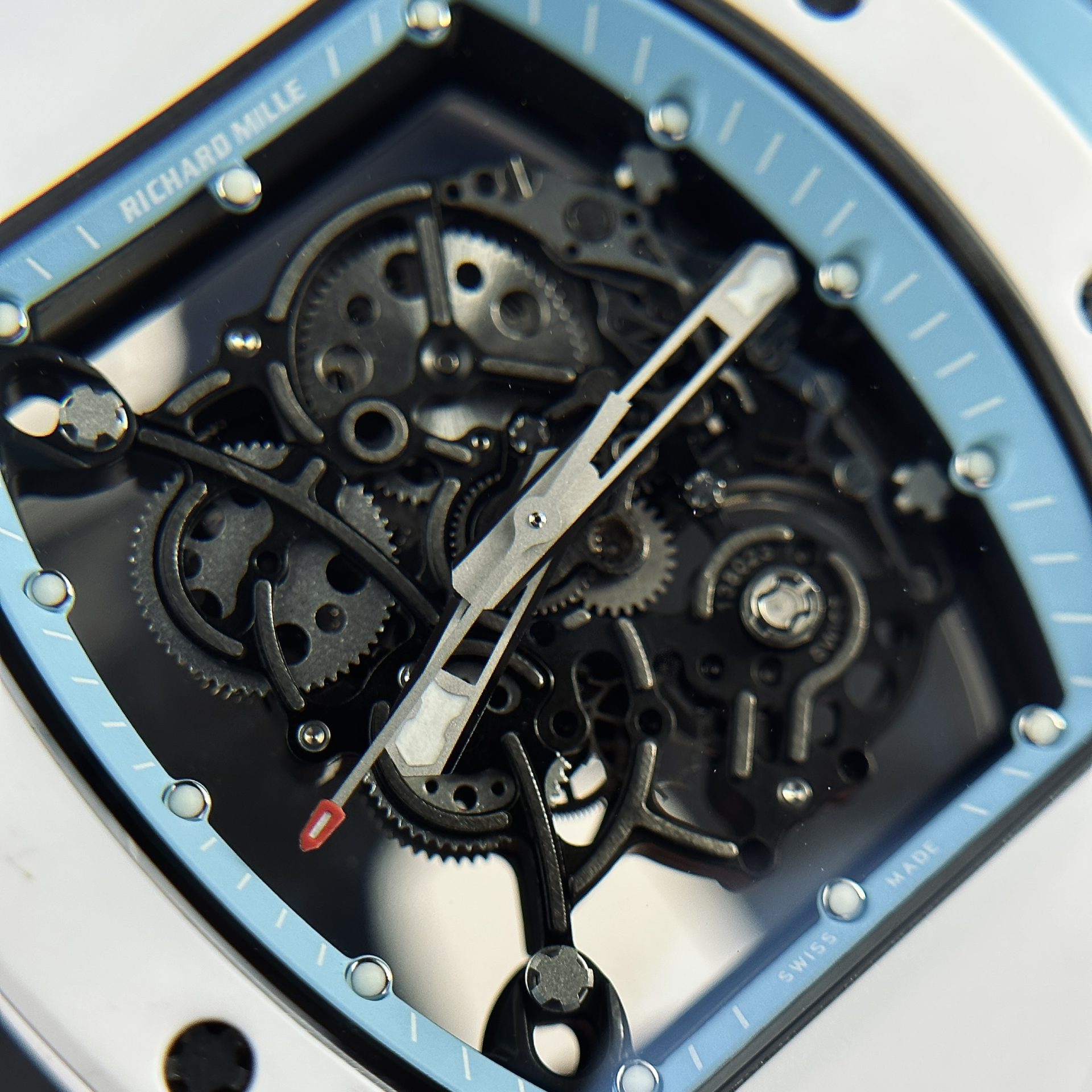 Richard Mille Replica 1:1 Watch RM055 Ceramic Bubba Wasson Blue Factory BBR 45mm - Top club