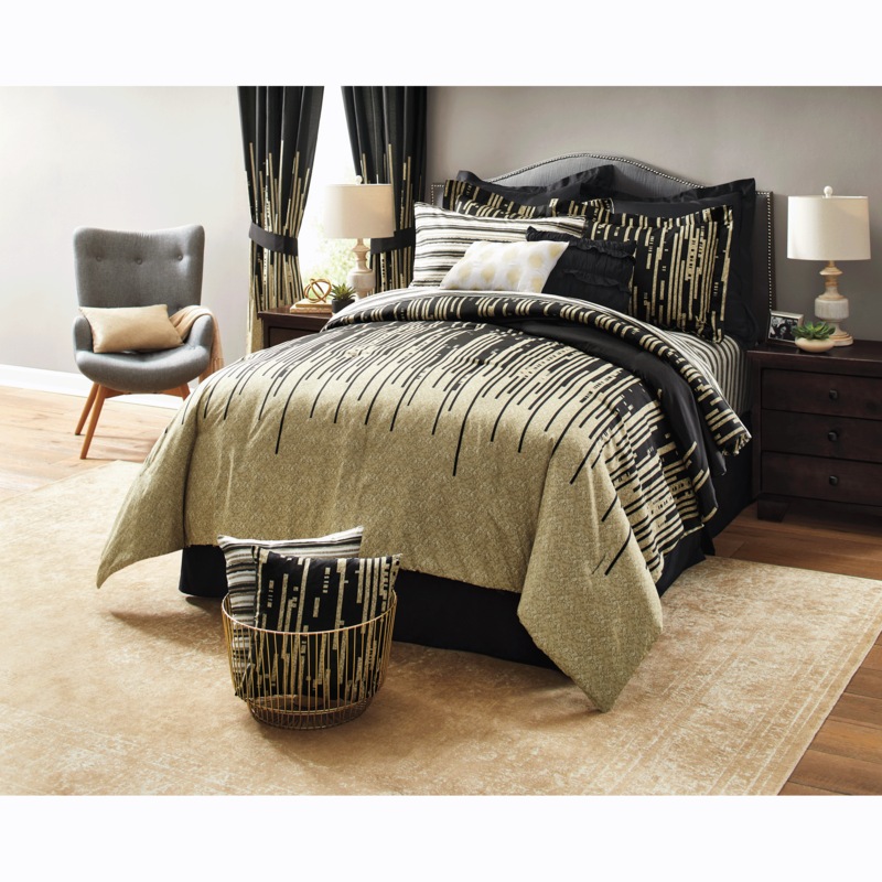 Gilda 30-Piece Complete Comforter and Curtain Set with 2 Coordinating Sheet Sets - MIDNIGHT VELVET CATALOG