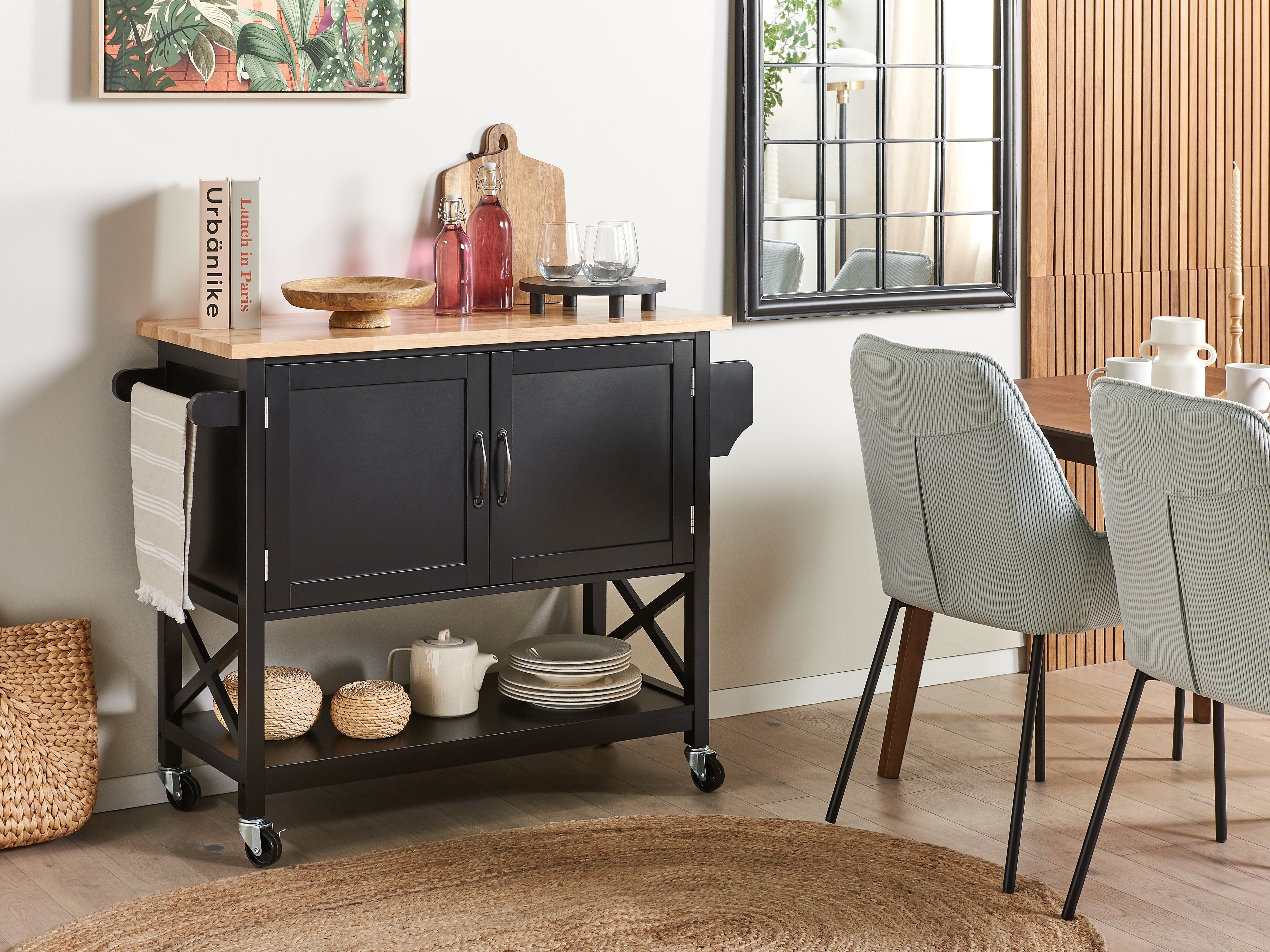 Kitchen Trolley MELE Black