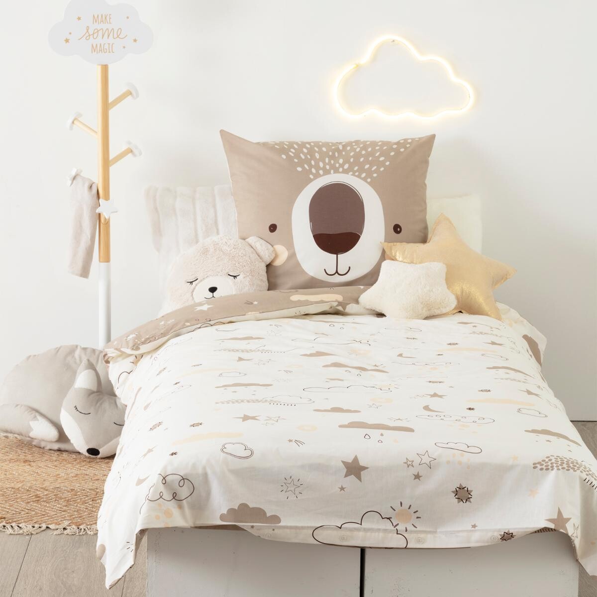 Kids bed linen set "Bear" Cotton, 140x200 cm