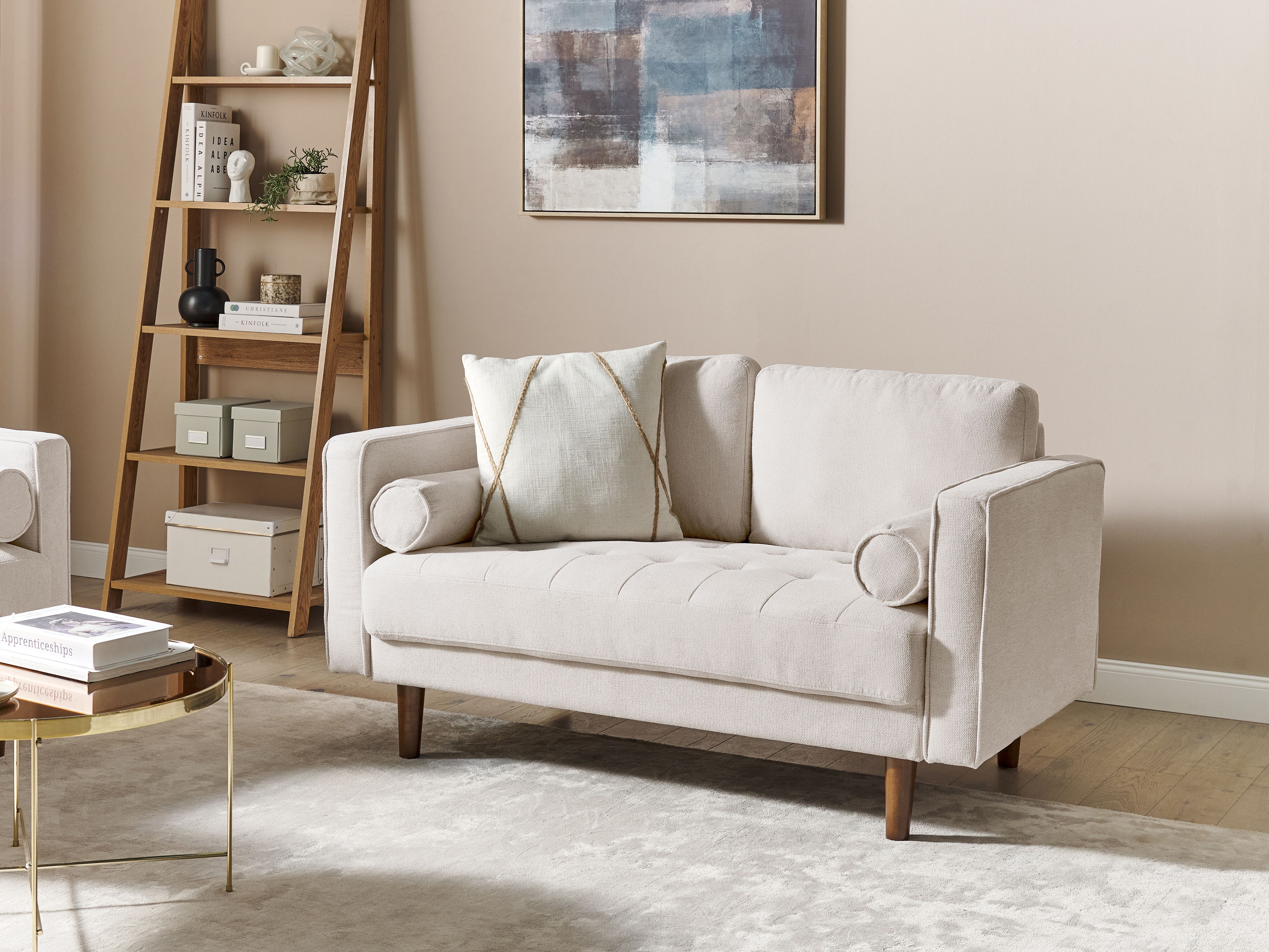 Sofa 2 Seater NURMO Fabric Light Beige