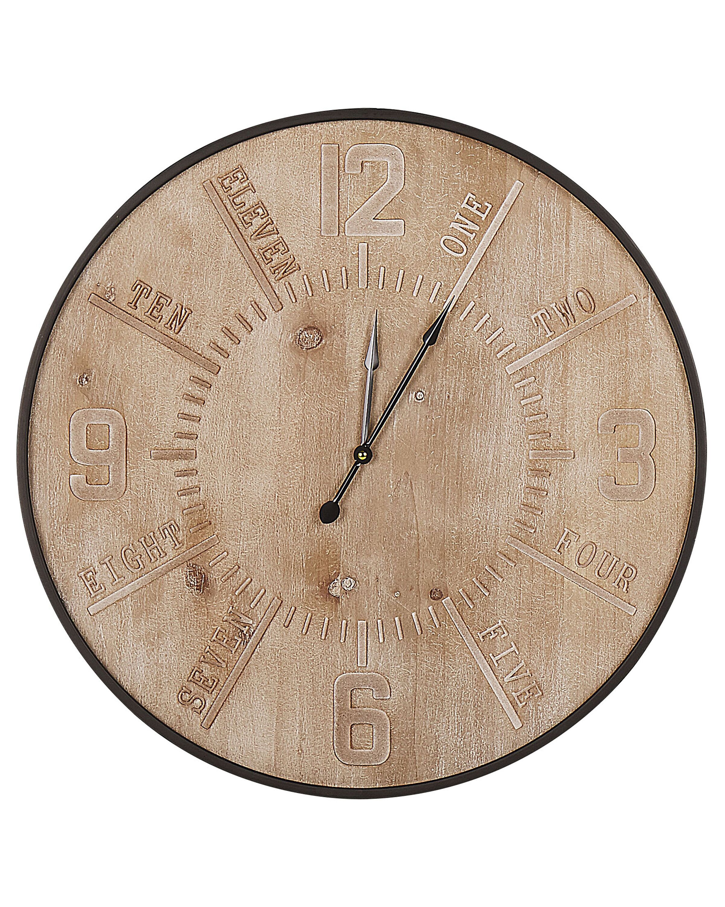 Wall Clock DOLE 60 cm Light Brown