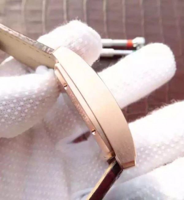 Replica Cartier Tank MC RG Brown Dial RG Mark Brown Leather Strap - Top club