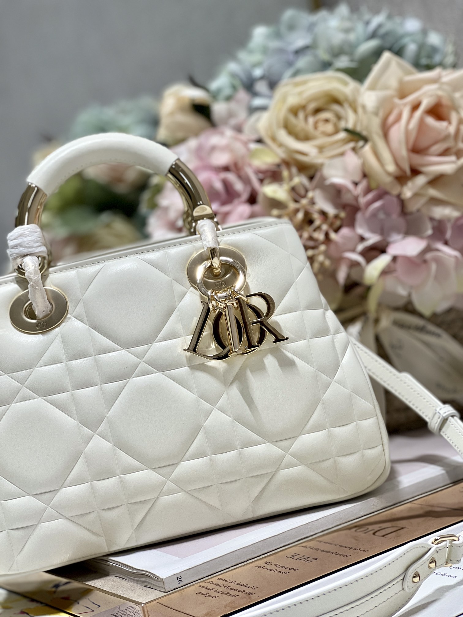 The Medium Lady 95.22 Bag Black/White/Grey For Women 9.5in/ 24cm1:1High-quality replica