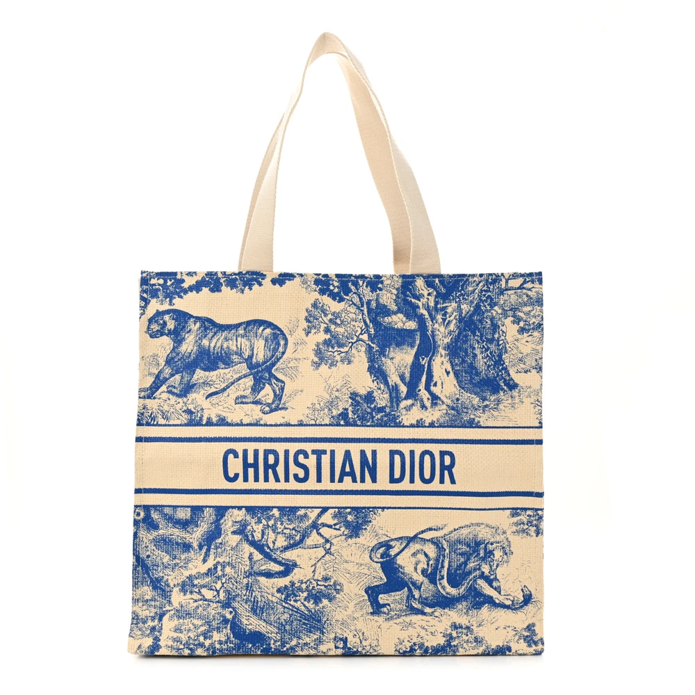 Luxury Reps – Dior Blue Straw Dioriviera Tote Replica Handbag