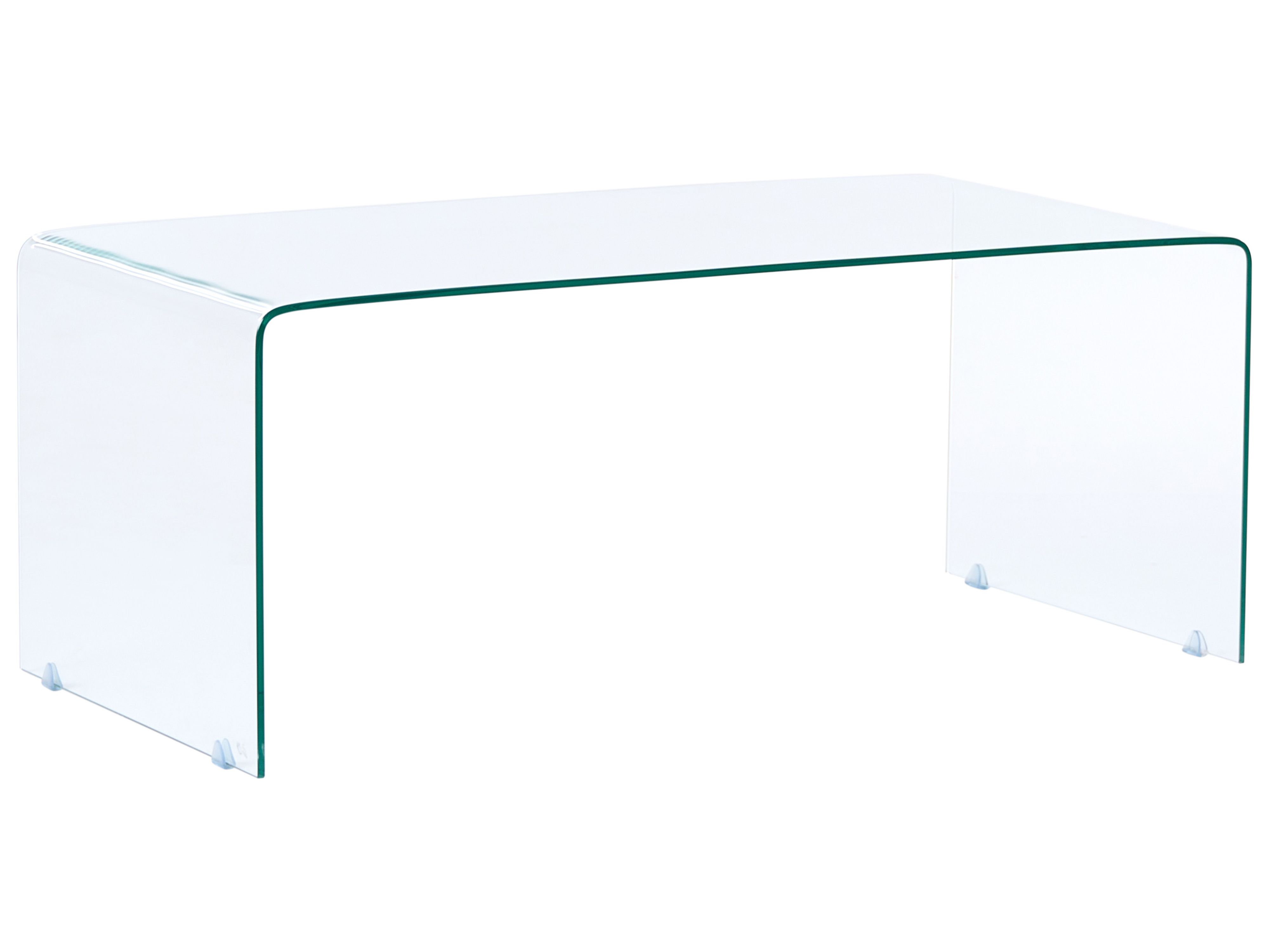 Coffee Table KENDALL Tempered Glass Transparent