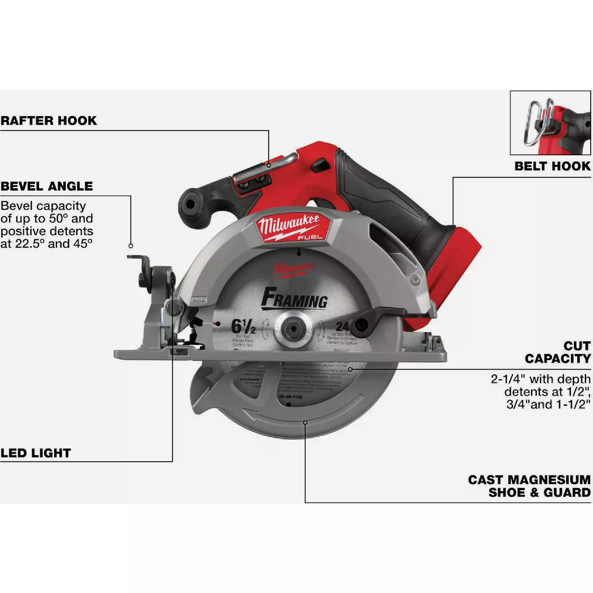Milwaukee M18 FUEL Brushless 6-1/2 In. Cordless Circular Saw (Tool Only)