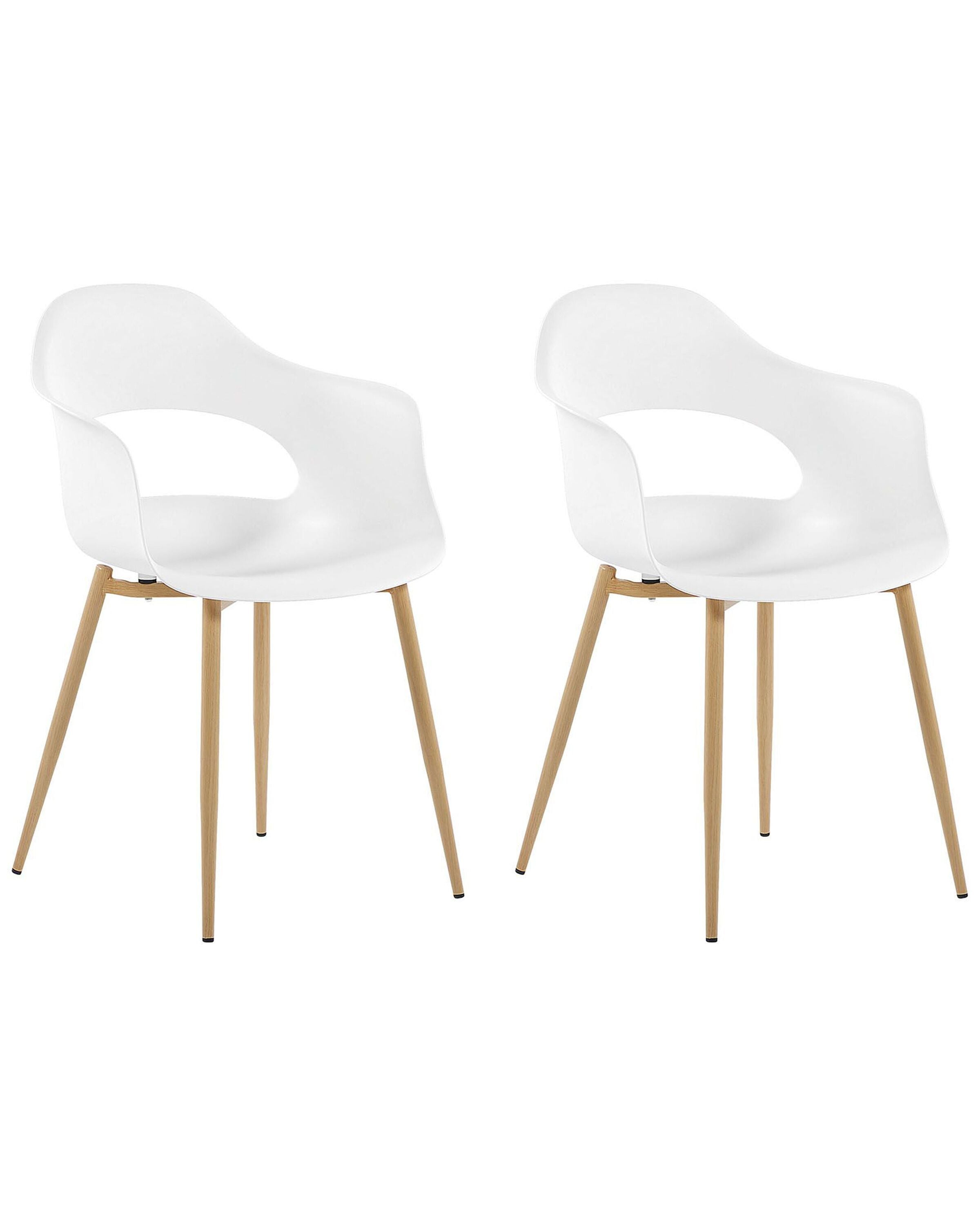 Set of 2 Dining Chairs UTICA White